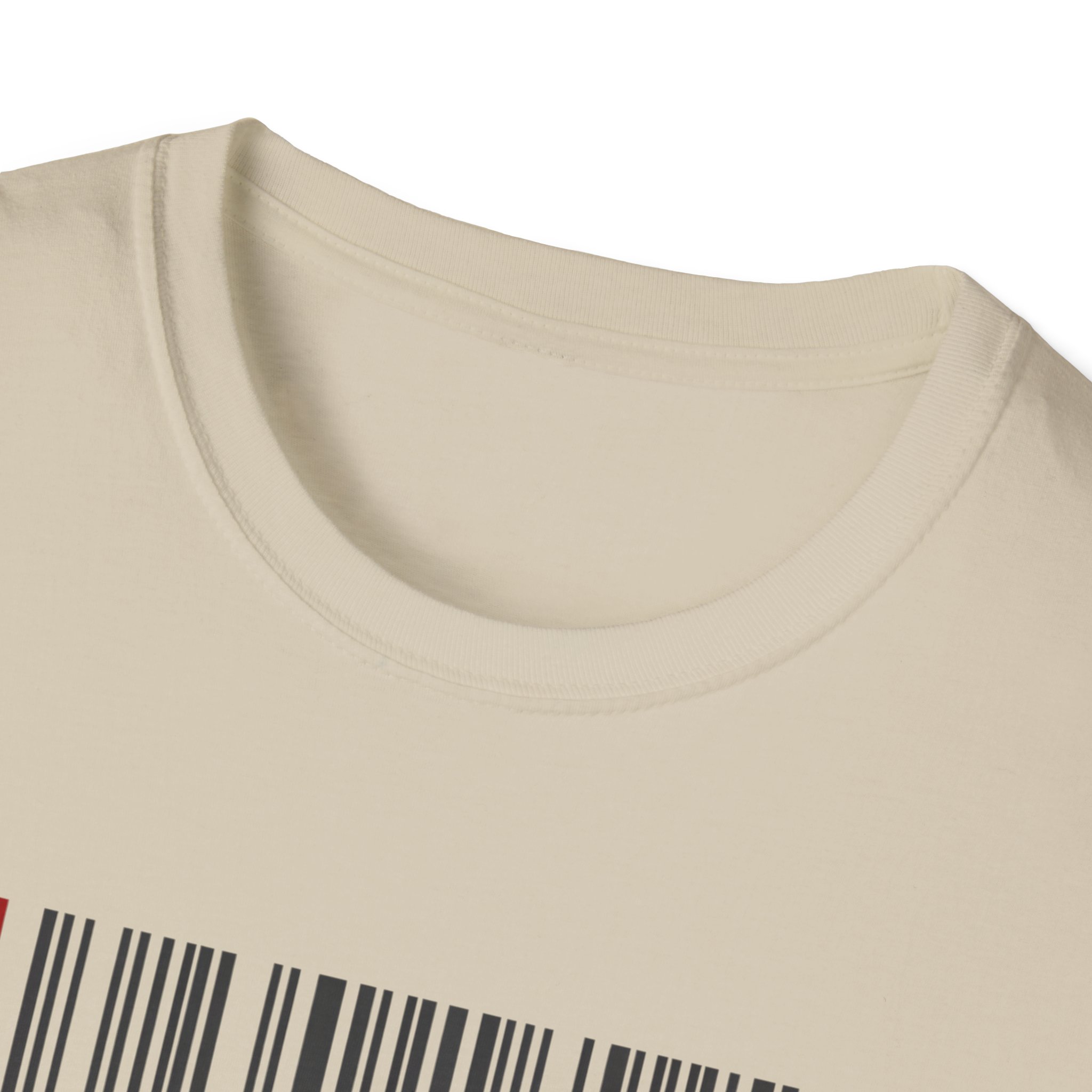 AI Generated Barcode Dark Minimalist Generative Art Graphic T-Shirt - Image 36