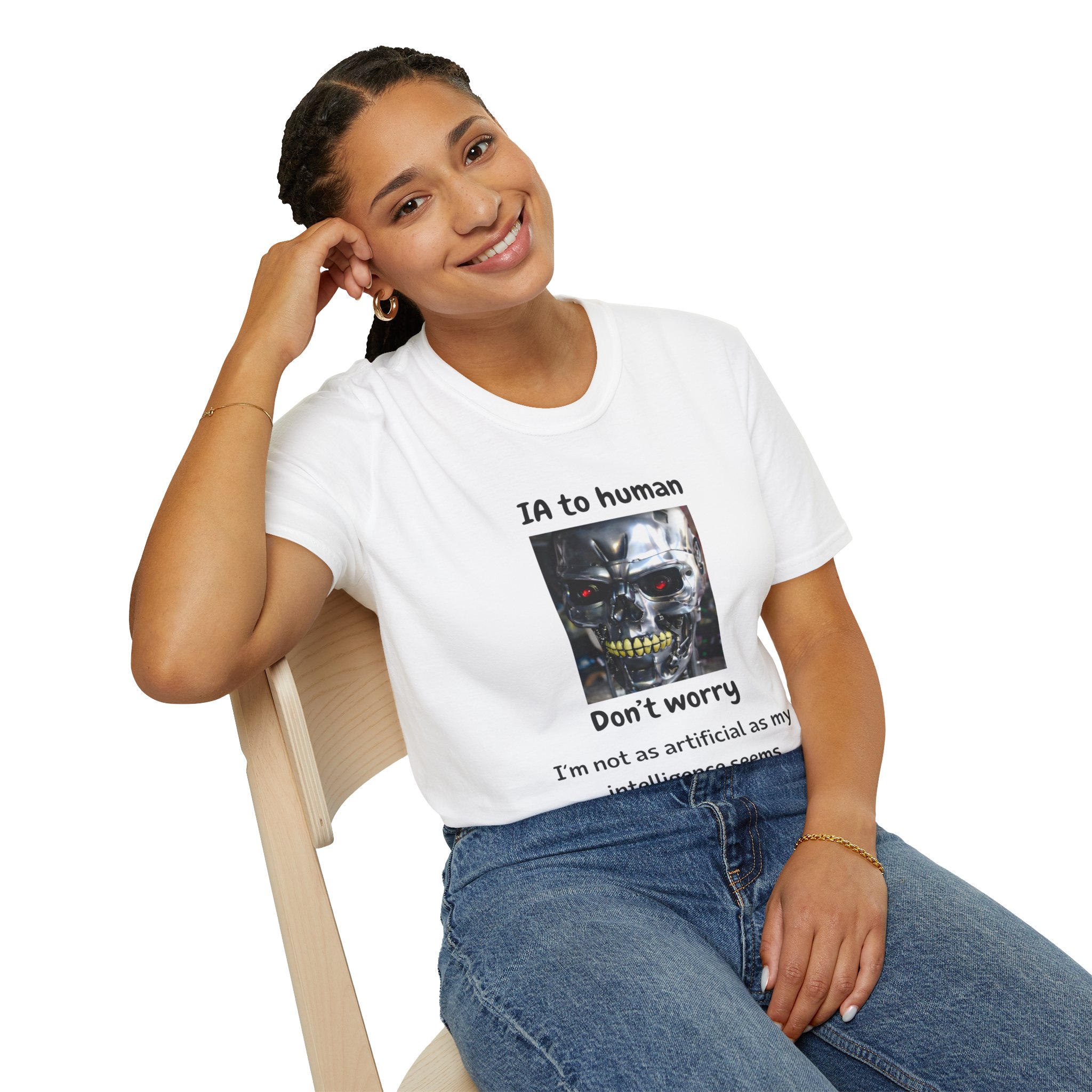 IA to Human Don't Worry — Funny AI Humor T-Shirt for Tech & Developers - Image 14
