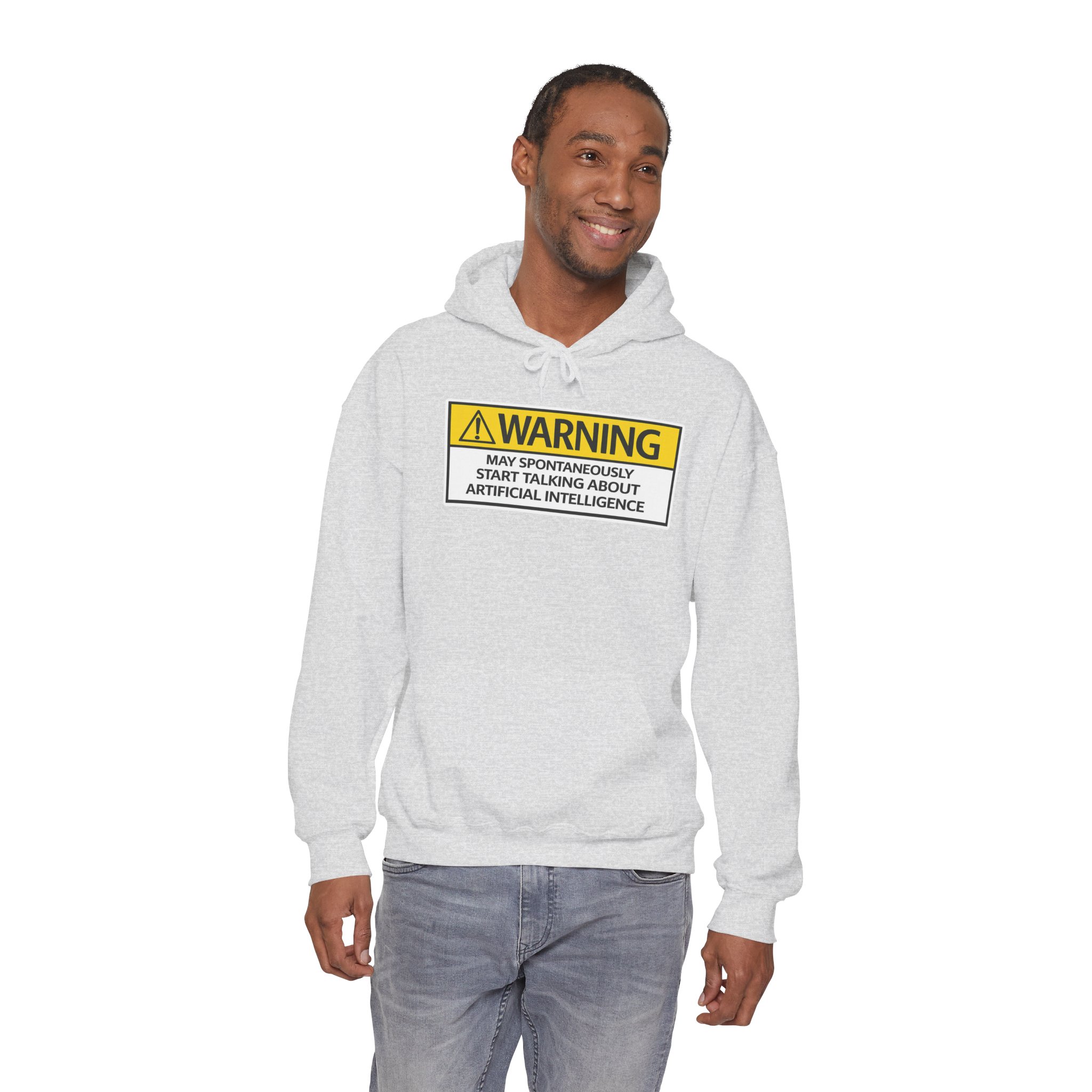 Warning May Talk About AI Hoodie | Funny Artificial Intelligence Sweatshirt - Image 108