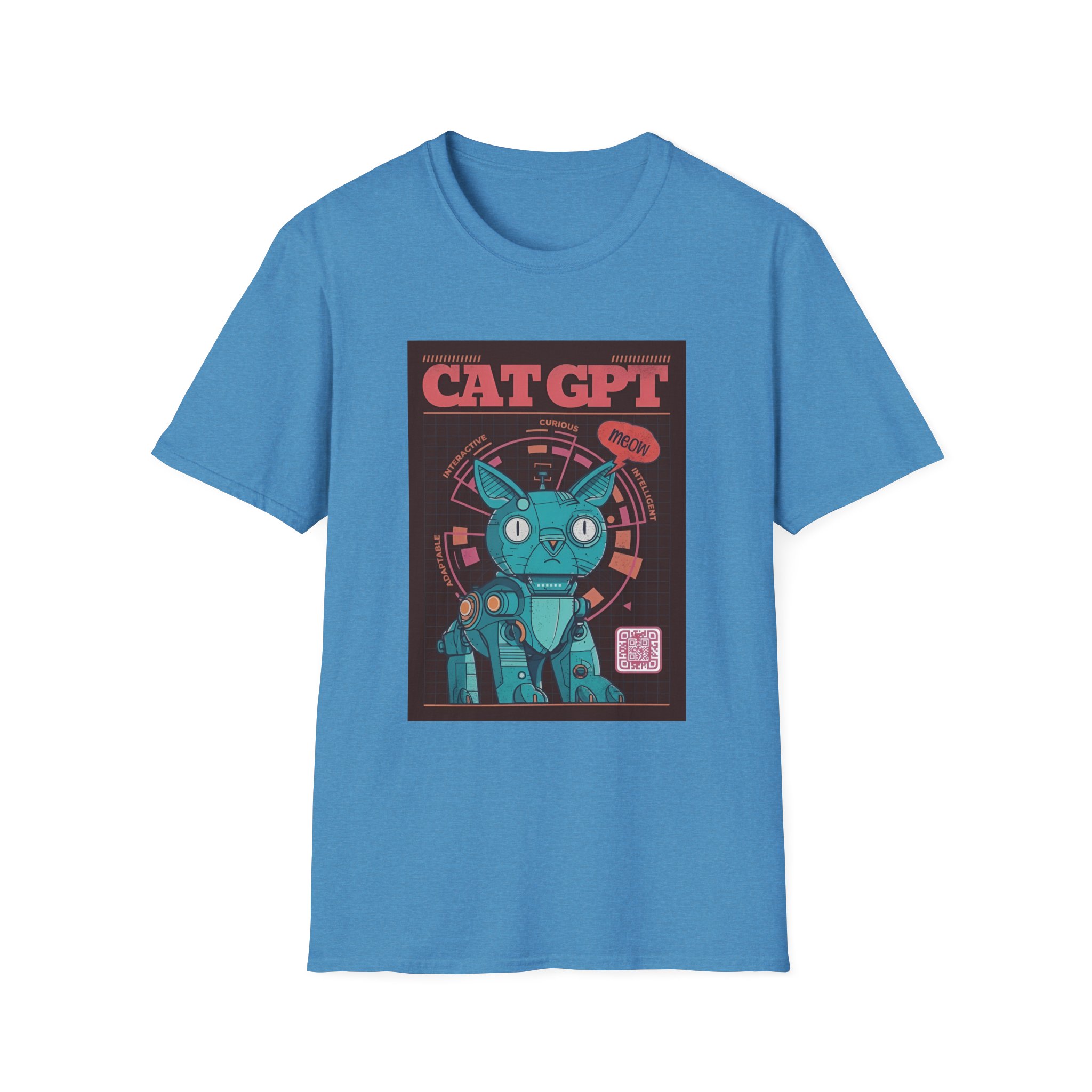 Robot Cat AI Tee | Funny Cyberpunk Cat Shirt for Tech Lovers - Image 109