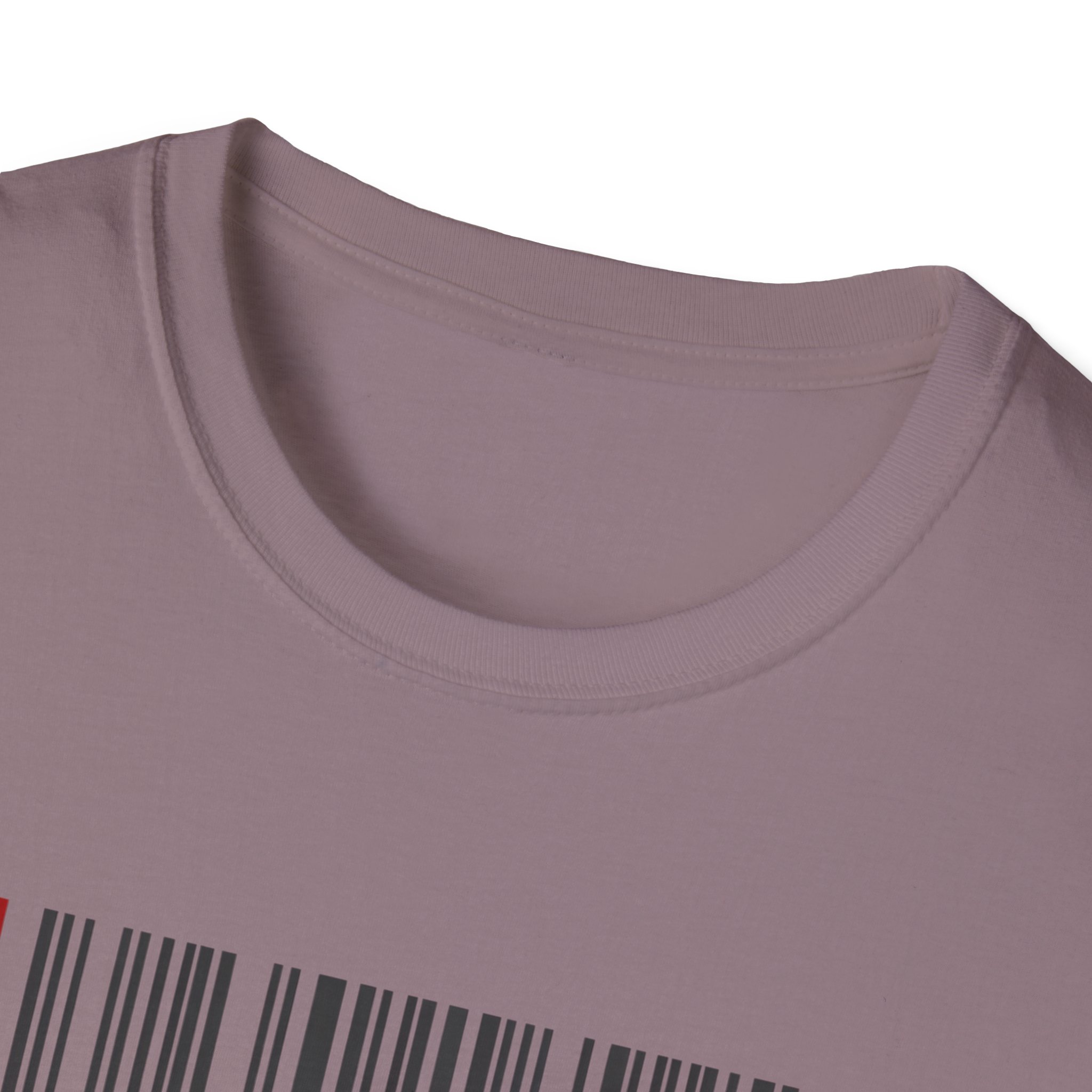 AI Generated Barcode Dark Minimalist Generative Art Graphic T-Shirt - Image 146