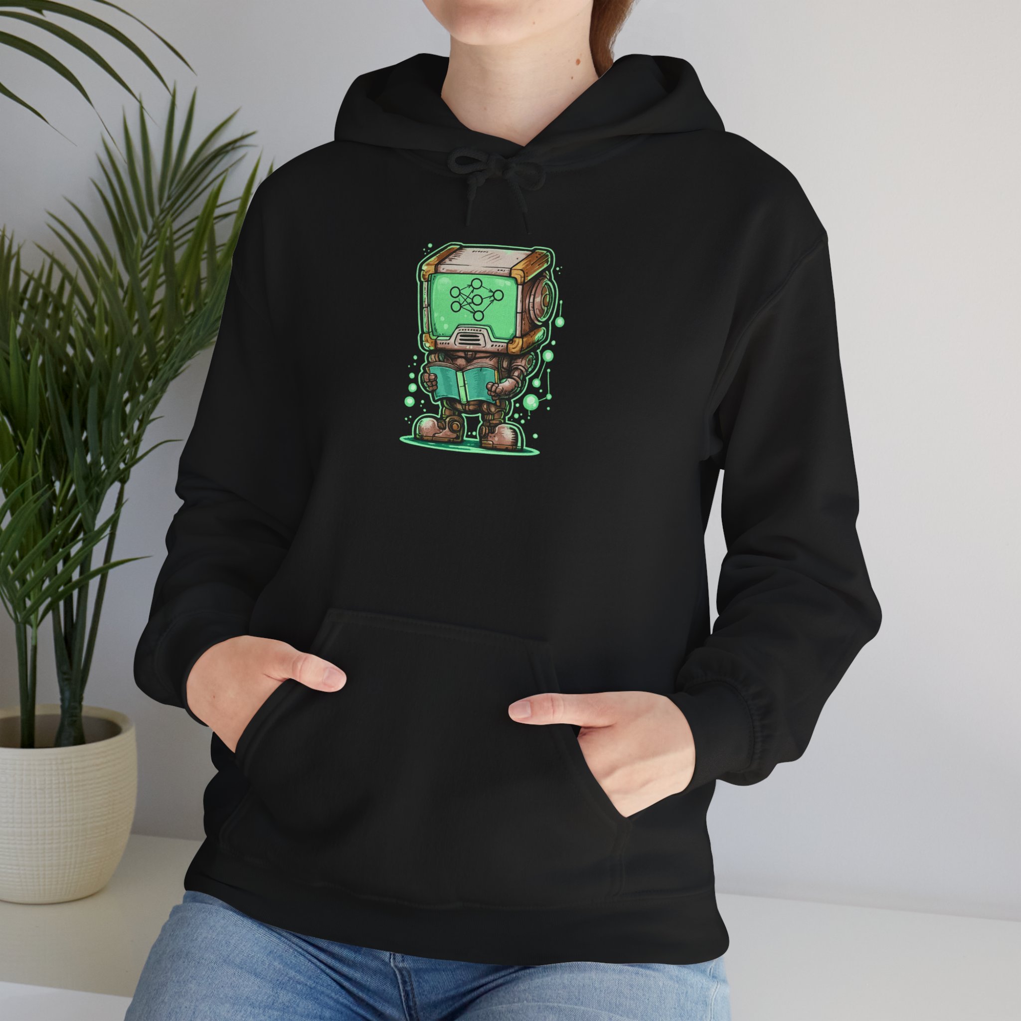 AI Robot Reading Hoodie | Neural Network Sweatshirt for ML Engineers - Image 35