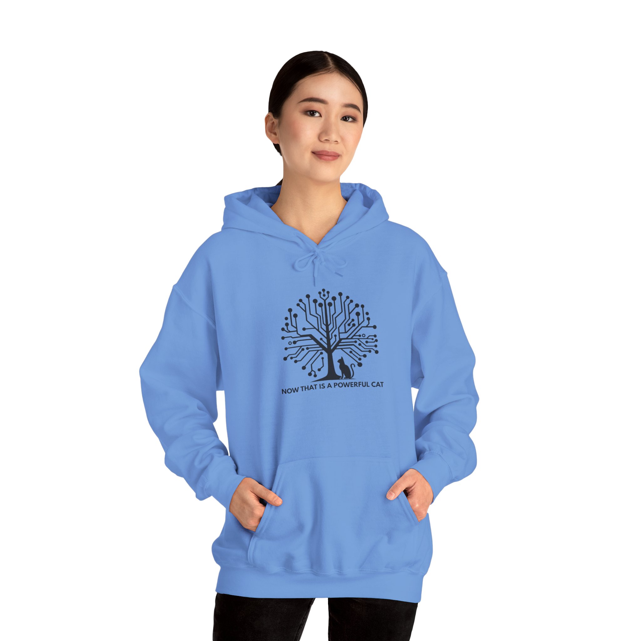Neural Tree Cat Hoodie | AI Nature Pullover for Developers & Cat Lovers - Image 87