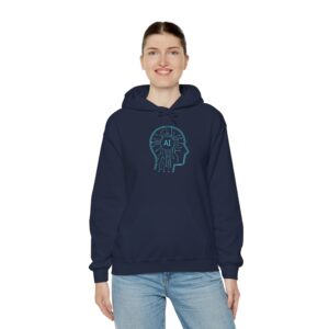 AI Circuit Mind – Neural Network Brain Glow Tech Pullover Hoodie