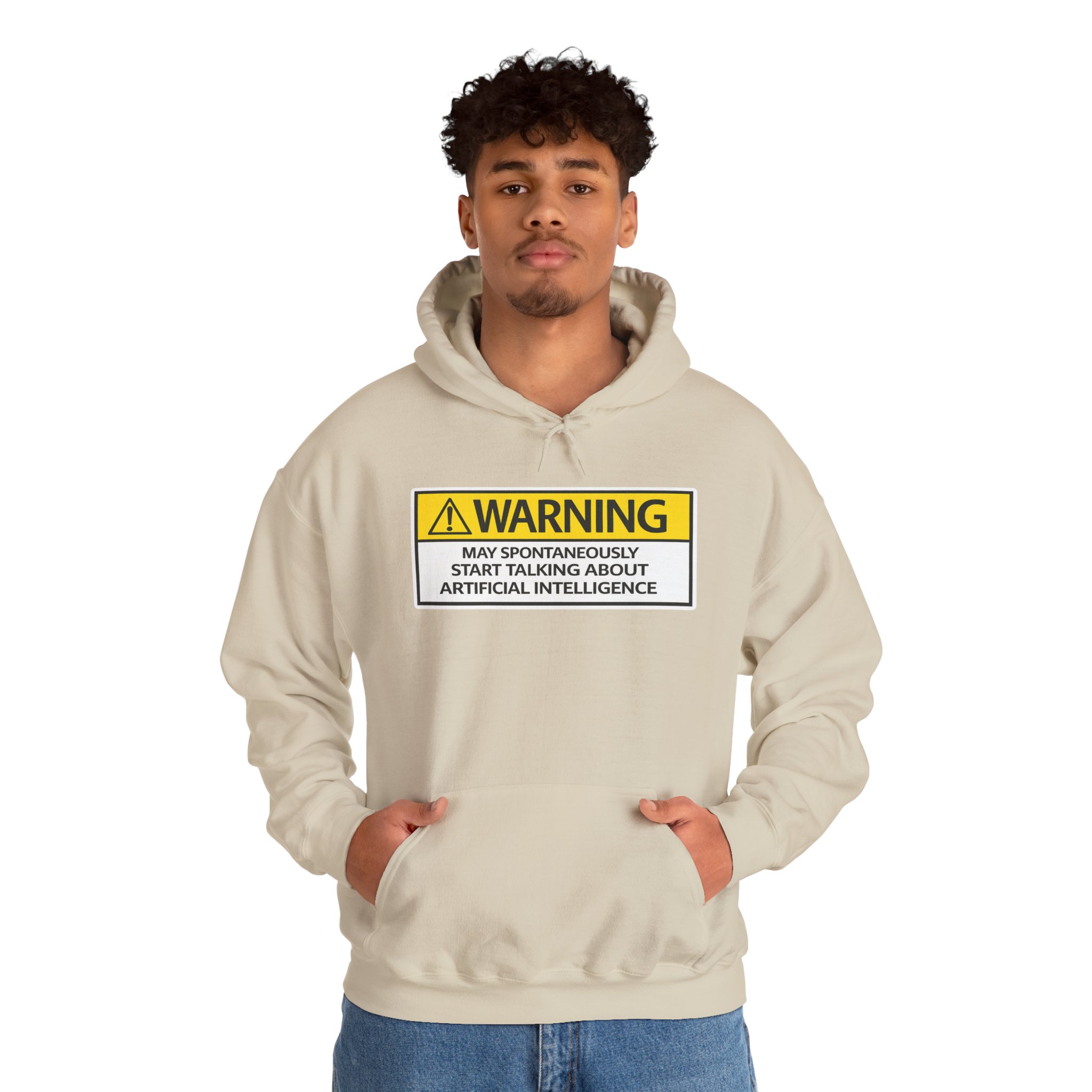 Warning May Talk About AI Hoodie | Funny Artificial Intelligence Sweatshirt - Image 26