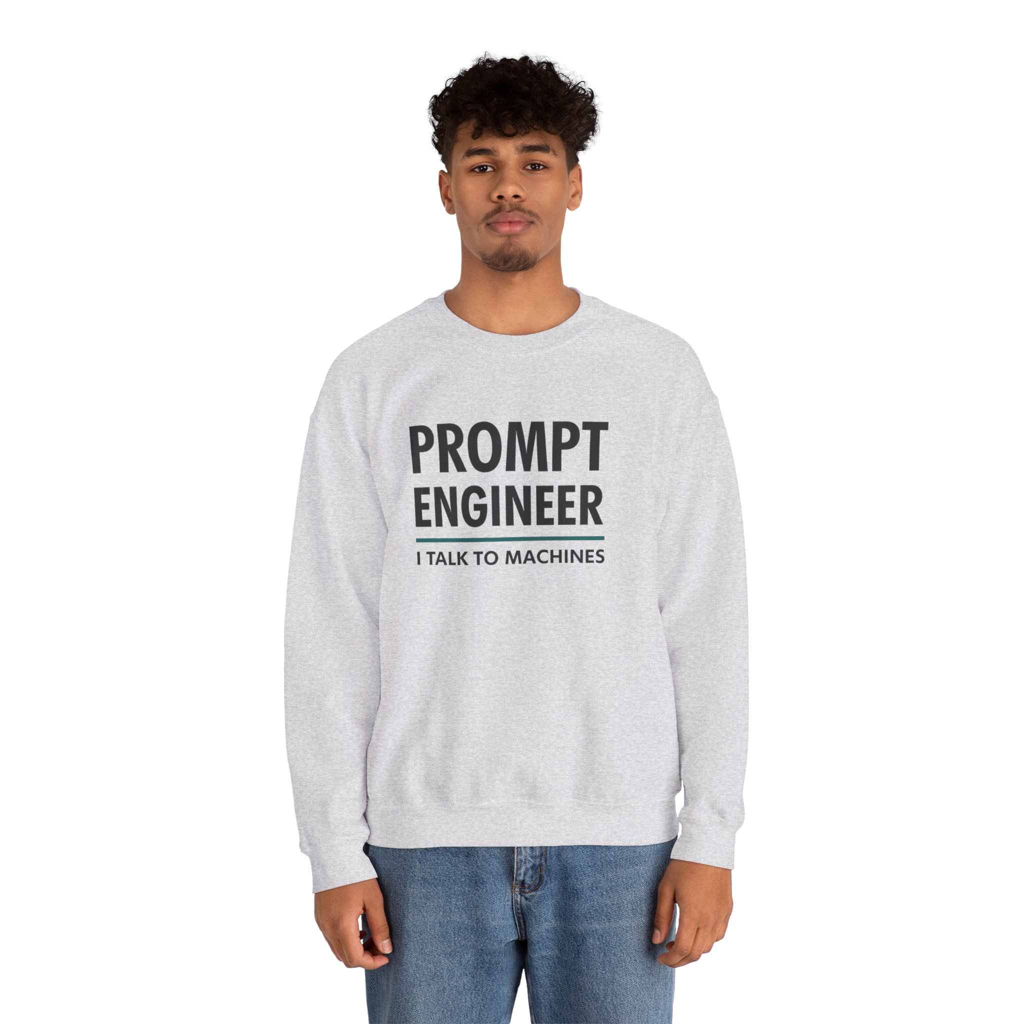 Prompt Engineer I Talk To Machines – Funny AI Job Title Crewneck - Image 23