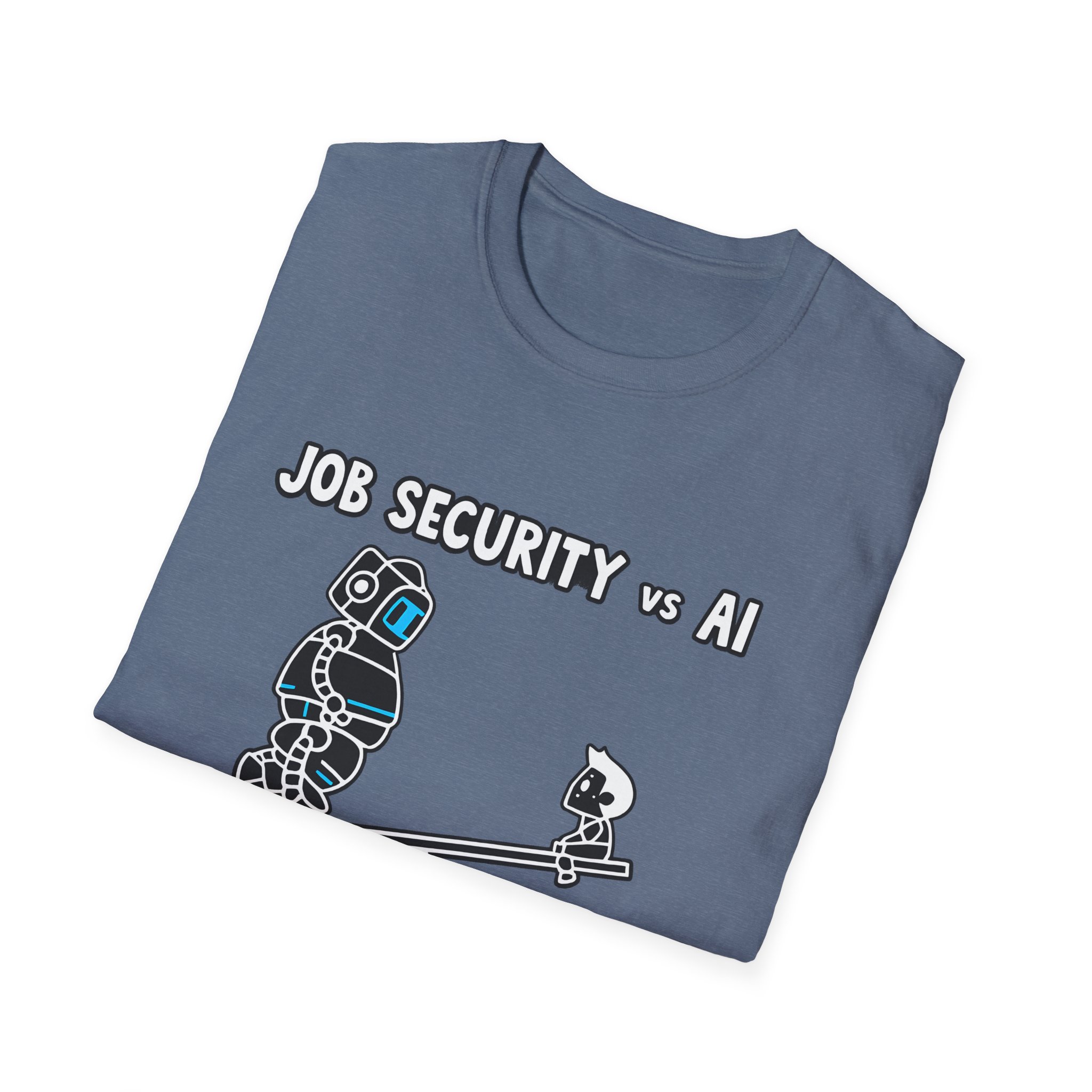 POV You're An AI And It's Monday – Funny Tired Robot Graphic T-Shirt - Image 103