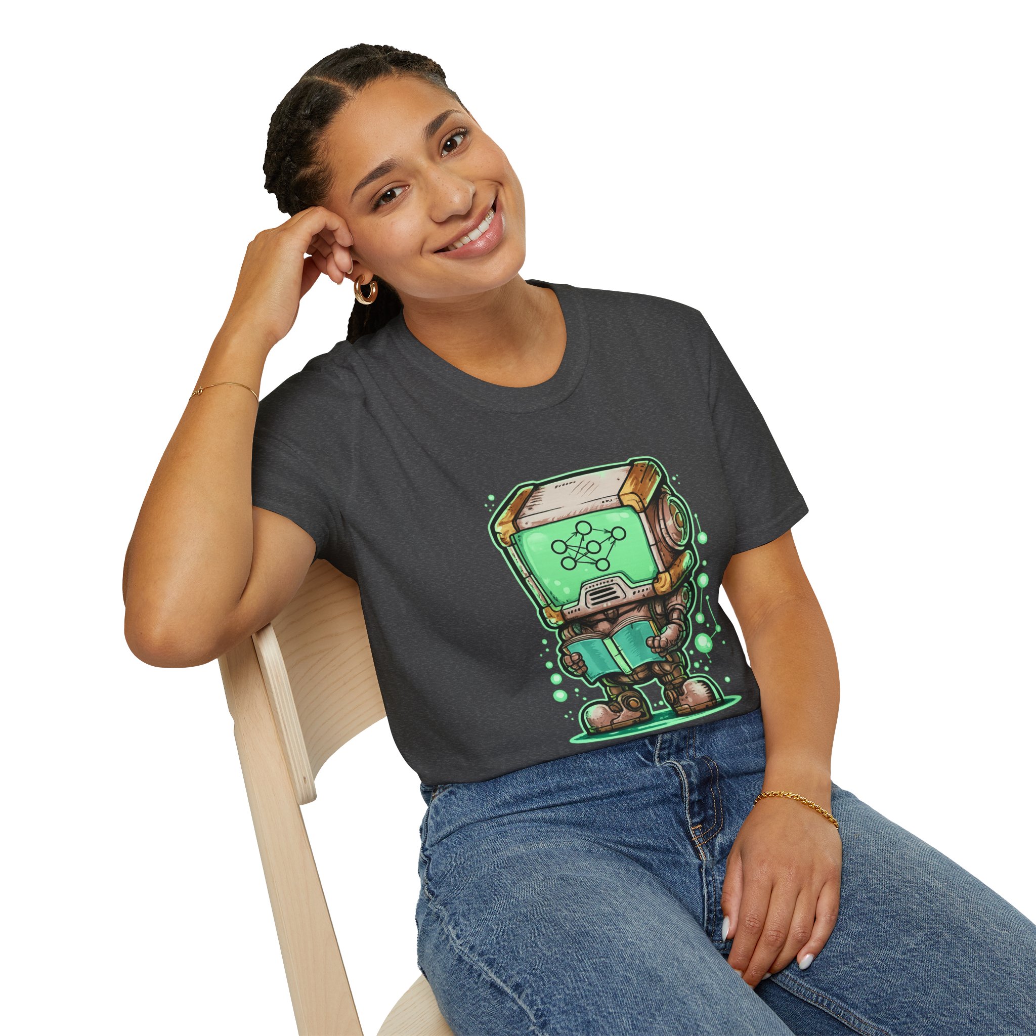 AI Robot Reading Tee | Neural Network Shirt for ML Engineers - Image 96