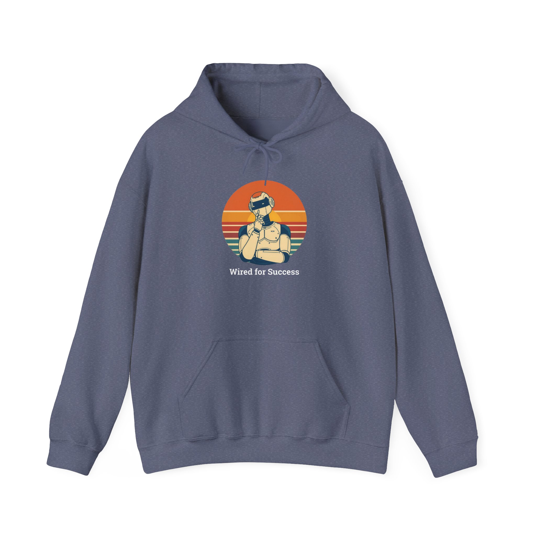 Wired for Success Retro Robot AI Hoodie Tech Gift Hooded Sweatshirt - Image 65