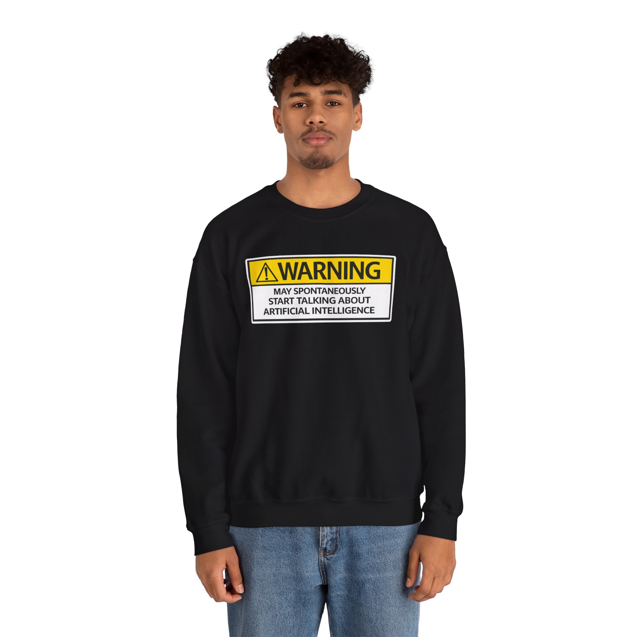 Warning May Talk About AI Sweatshirt | Funny Artificial Intelligence Hoodie - Image 33