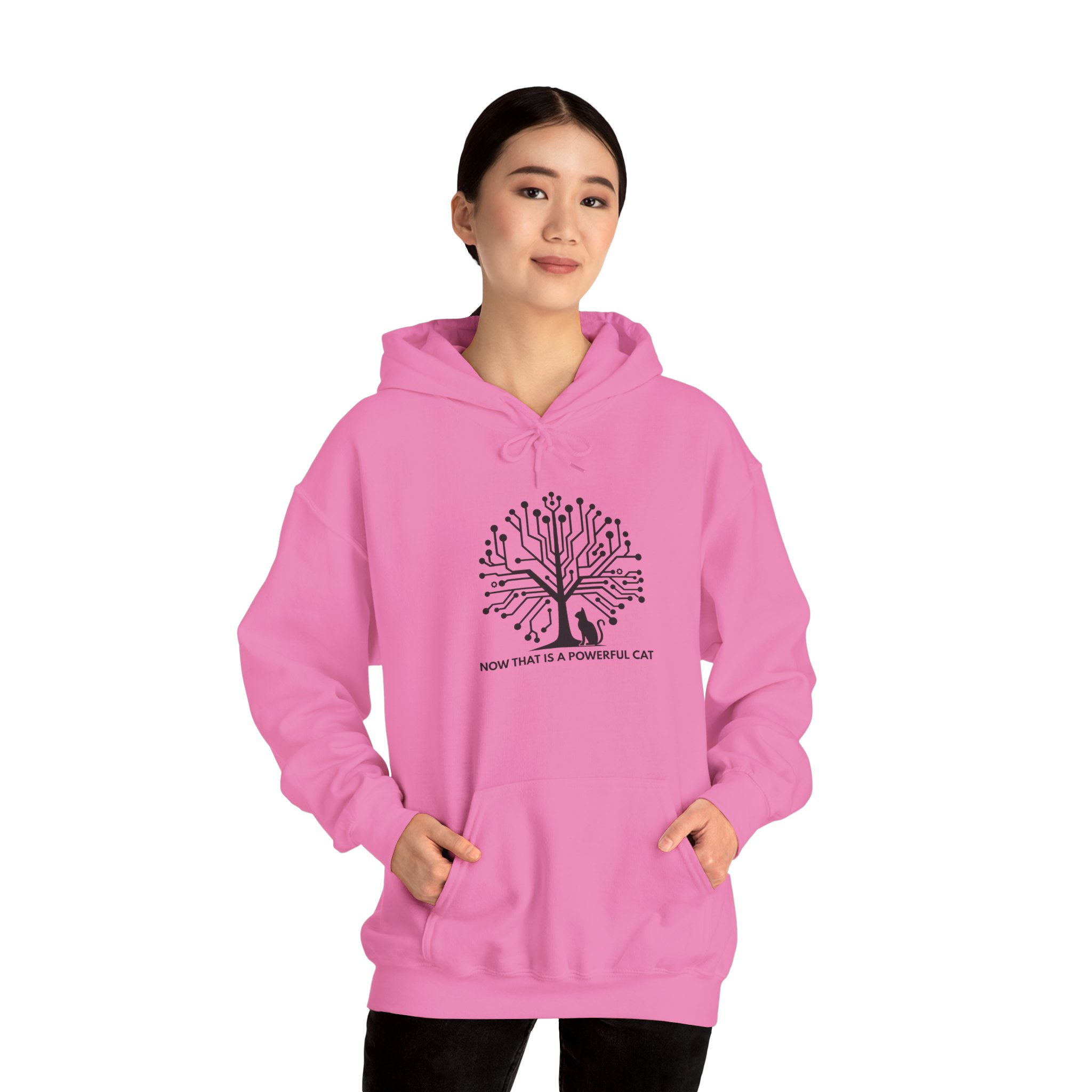 Neural Tree Cat Hoodie | AI Nature Pullover for Developers & Cat Lovers - Image 114