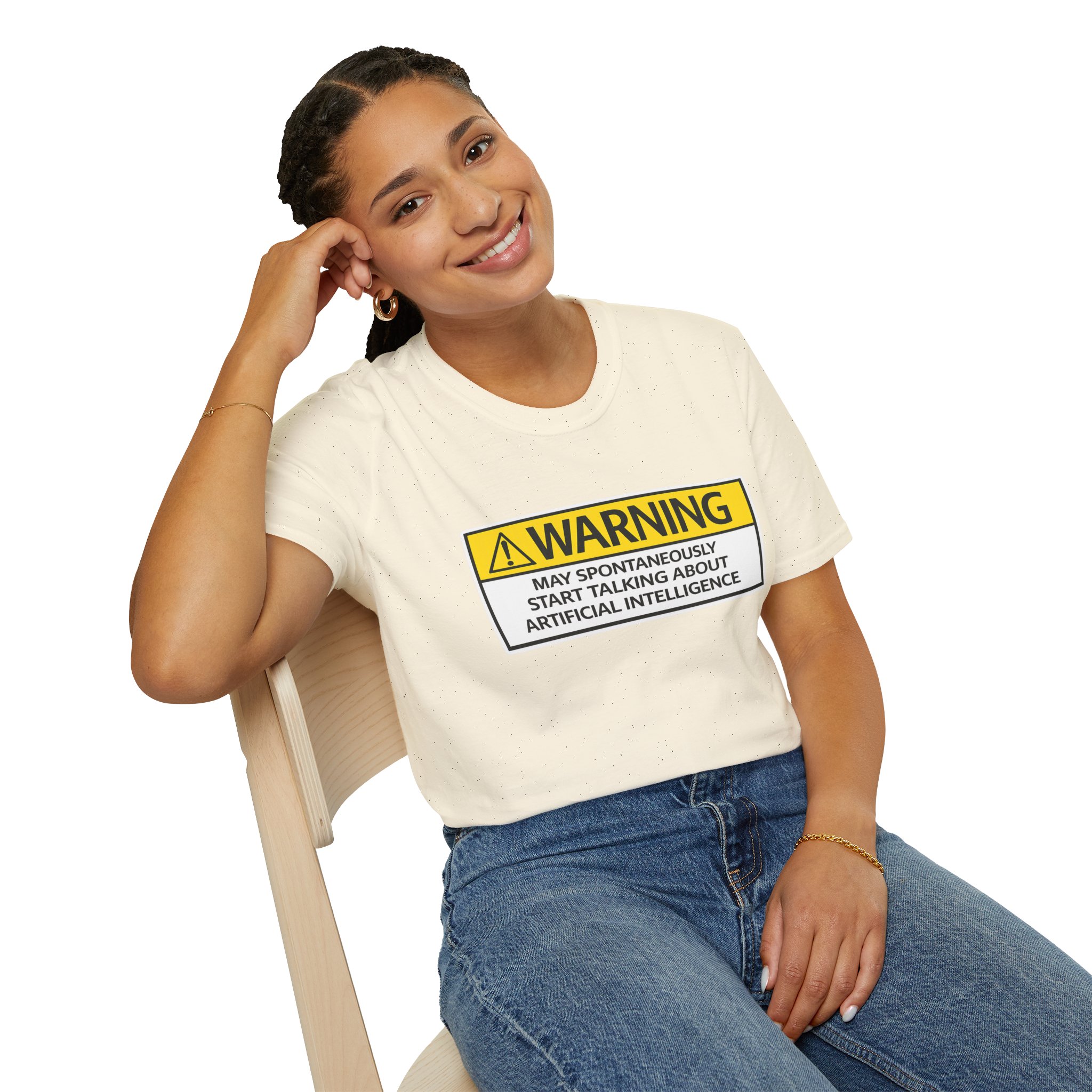 Warning May Talk About AI Tee | Funny Artificial Intelligence Shirt - Image 51