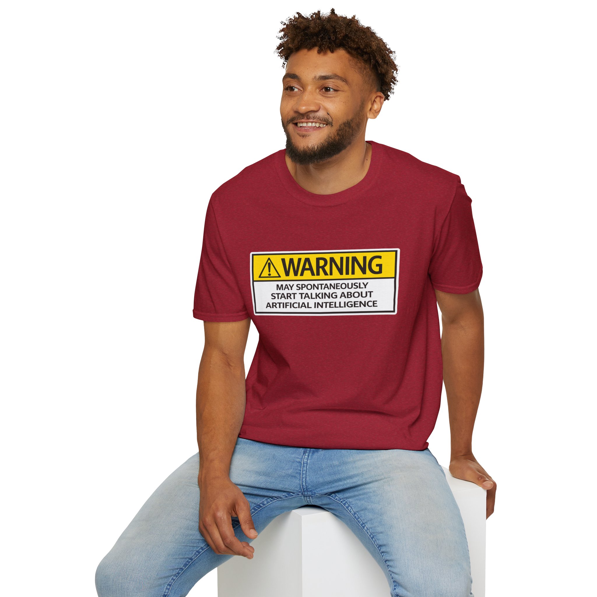 Warning May Talk About AI Tee | Funny Artificial Intelligence Shirt - Image 116