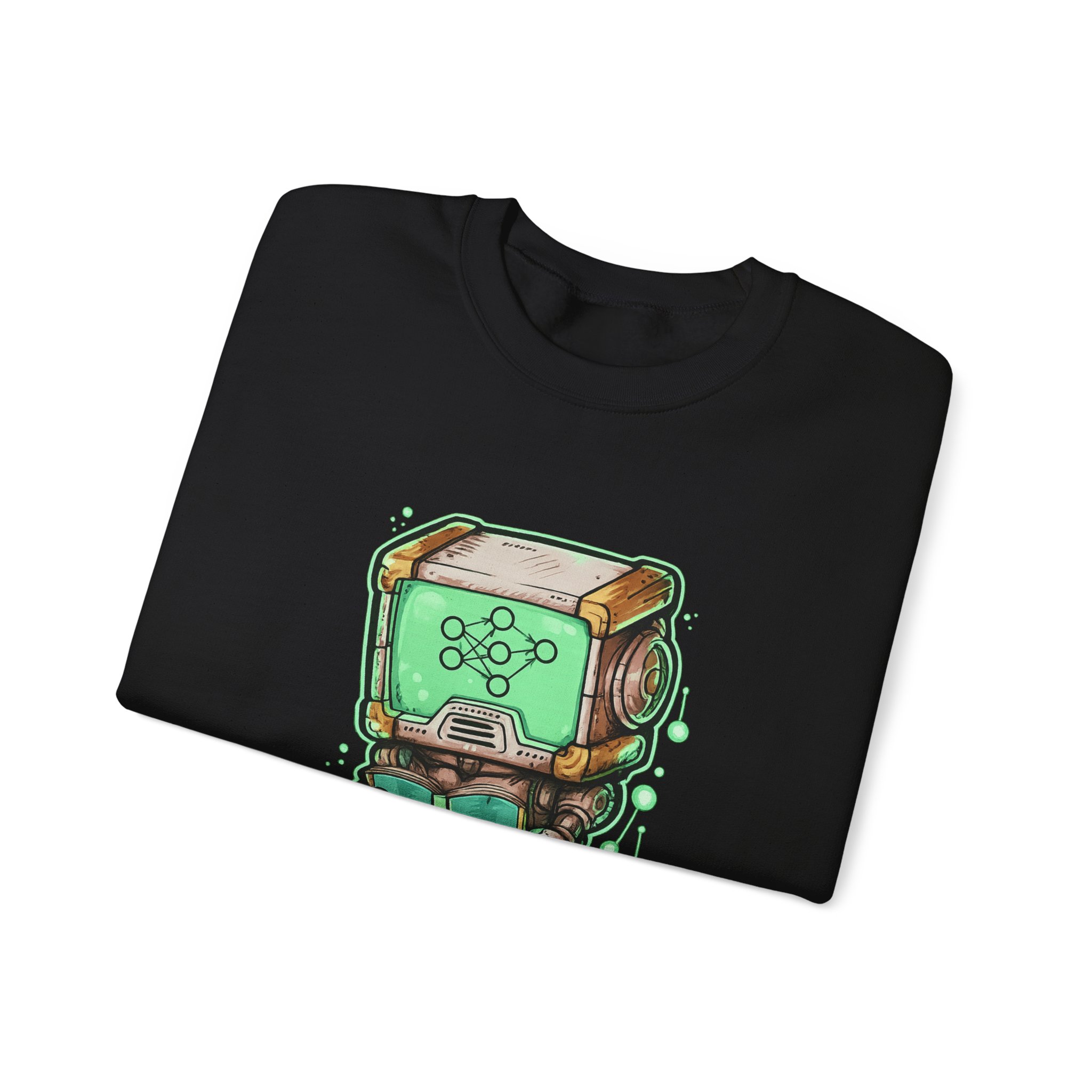 AI Robot Reading Sweatshirt | Neural Network Hoodie for ML Engineers - Image 24
