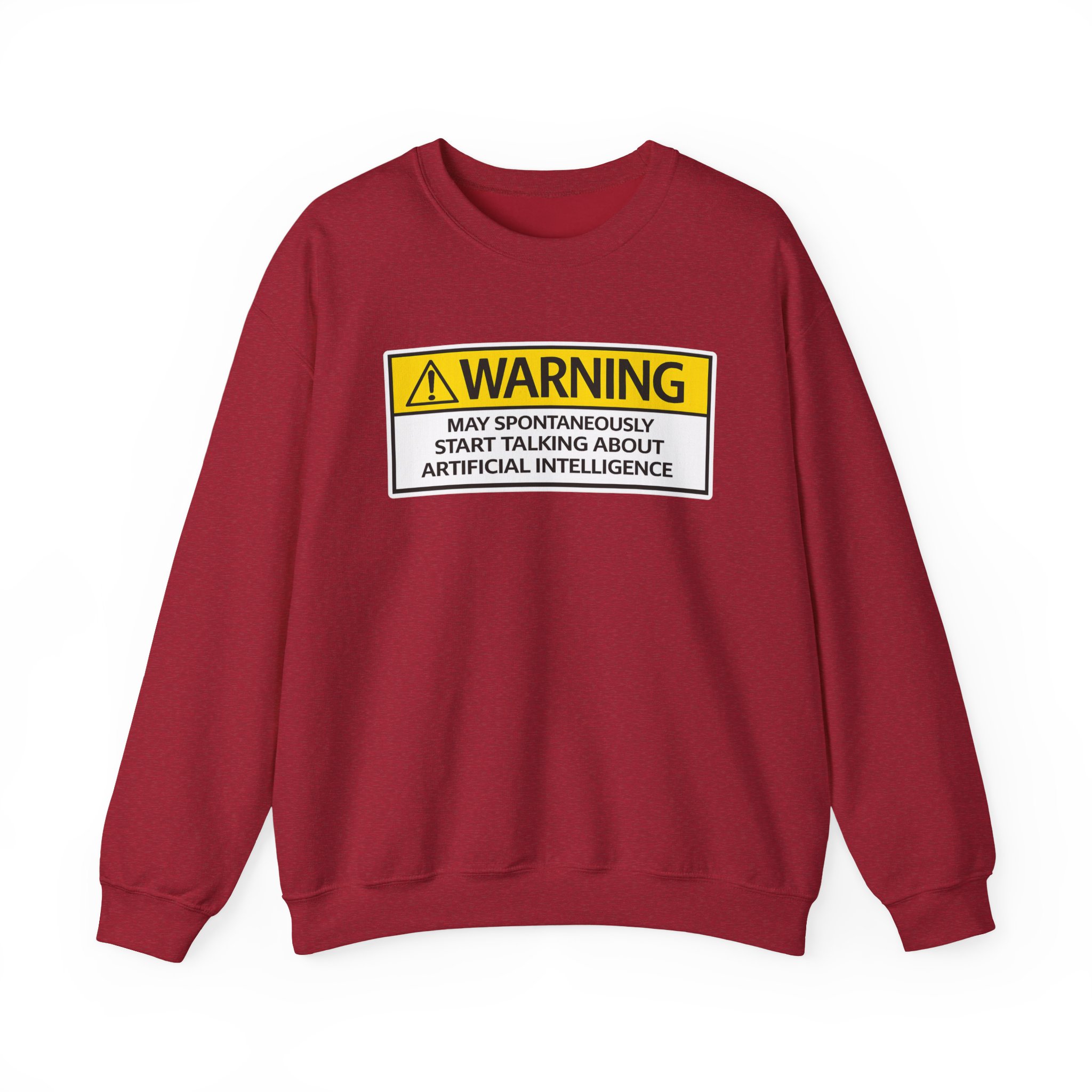 Warning May Talk About AI Sweatshirt | Funny Artificial Intelligence Hoodie - Image 2