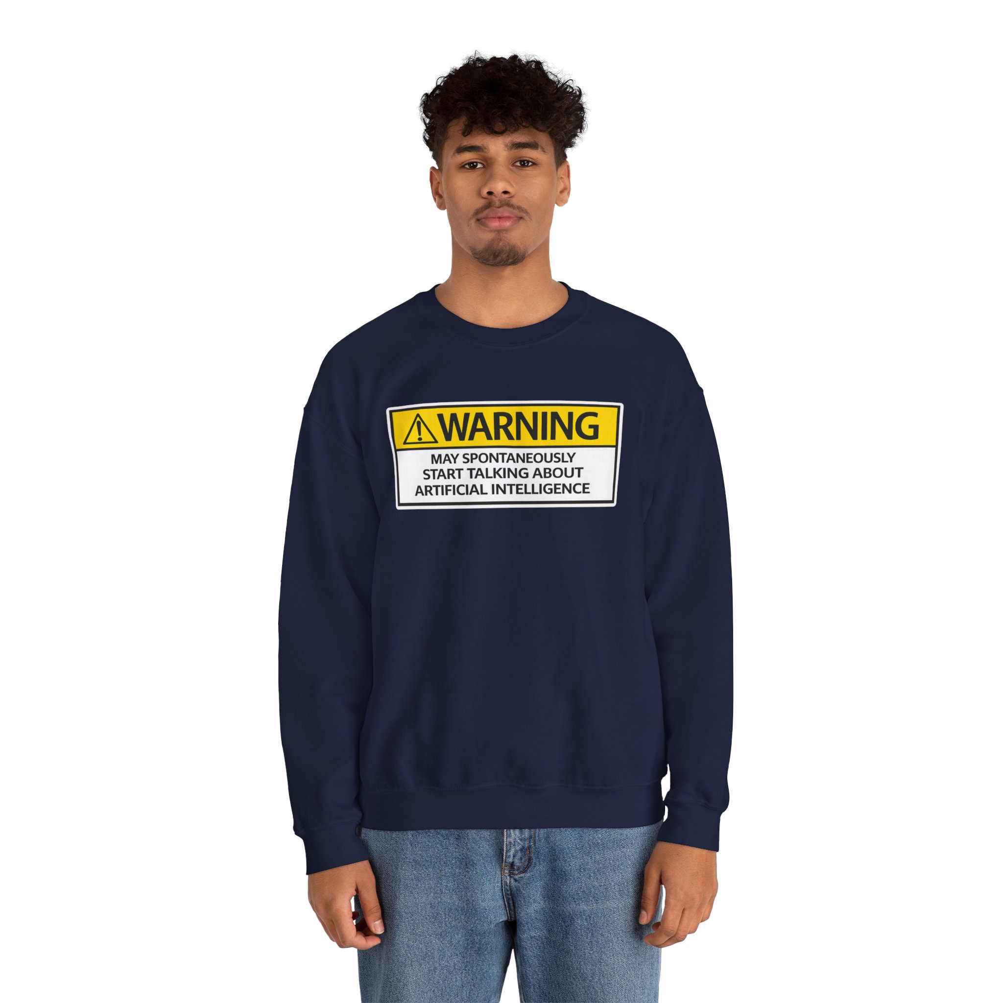 Warning May Talk About AI Sweatshirt | Funny Artificial Intelligence Hoodie - Image 82