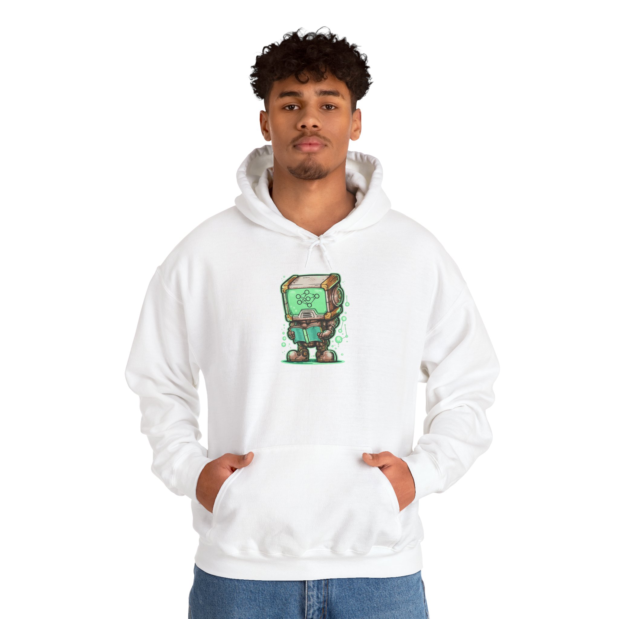 AI Robot Reading Hoodie | Neural Network Sweatshirt for ML Engineers - Image 14