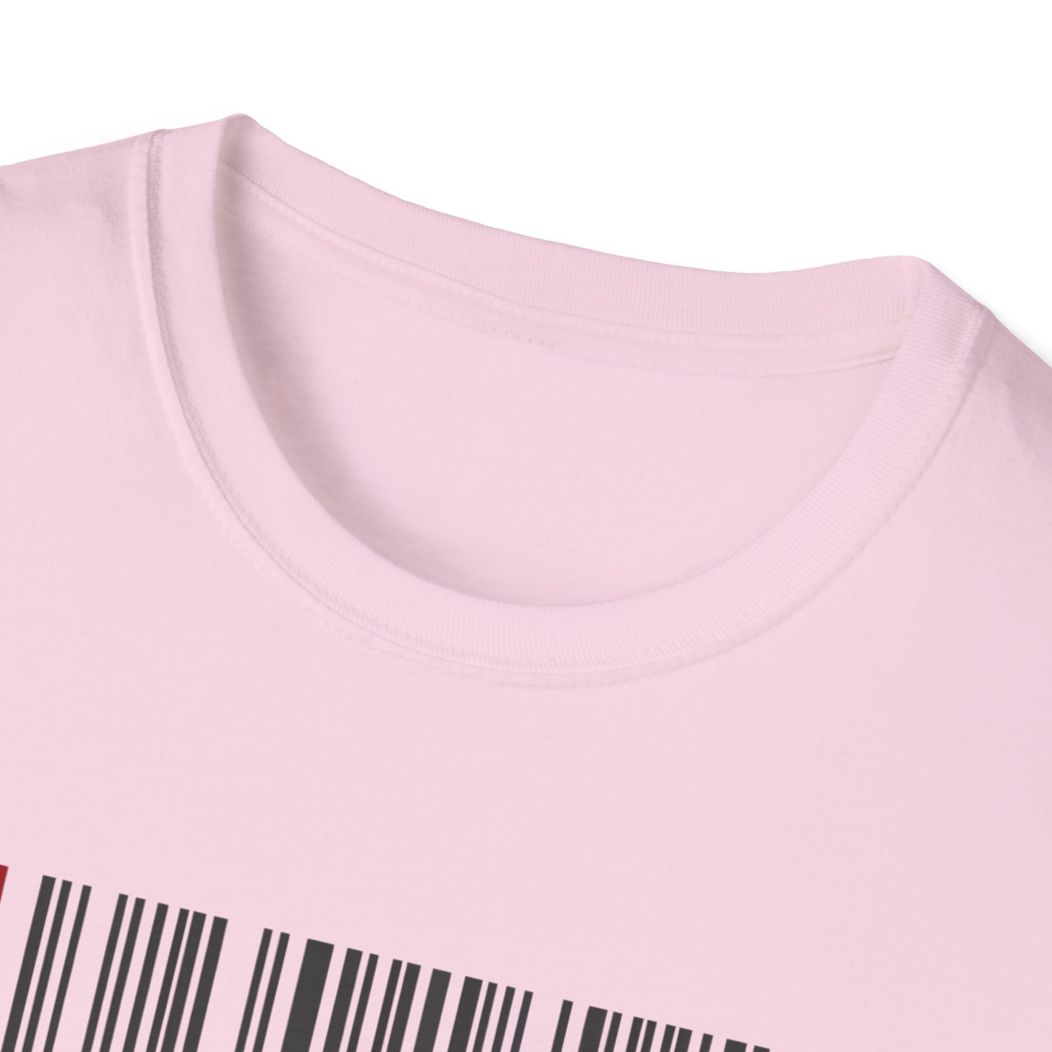 AI Generated Barcode Dark Minimalist Generative Art Graphic T-Shirt - Image 135