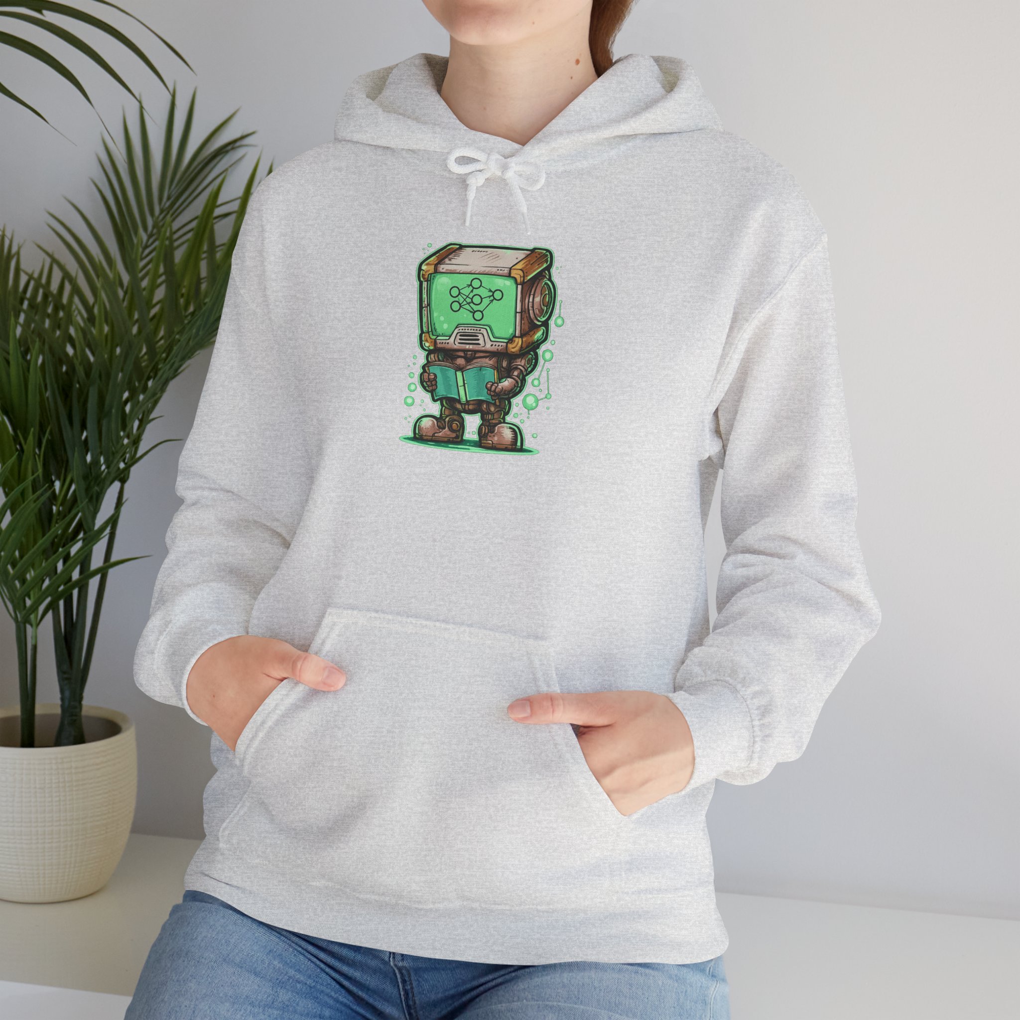 AI Robot Reading Hoodie | Neural Network Sweatshirt for ML Engineers - Image 8