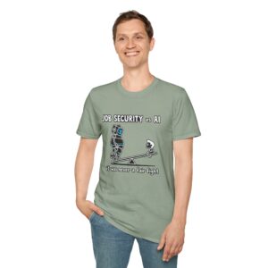 POV You're An AI And It's Monday – Funny Tired Robot Graphic T-Shirt