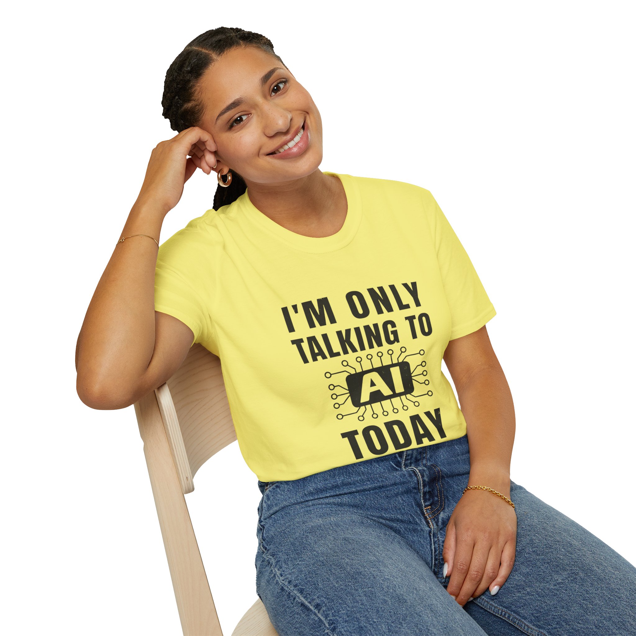 I'm Only Talking to AI Today Tee | Funny Introvert Tech Shirt - Image 51