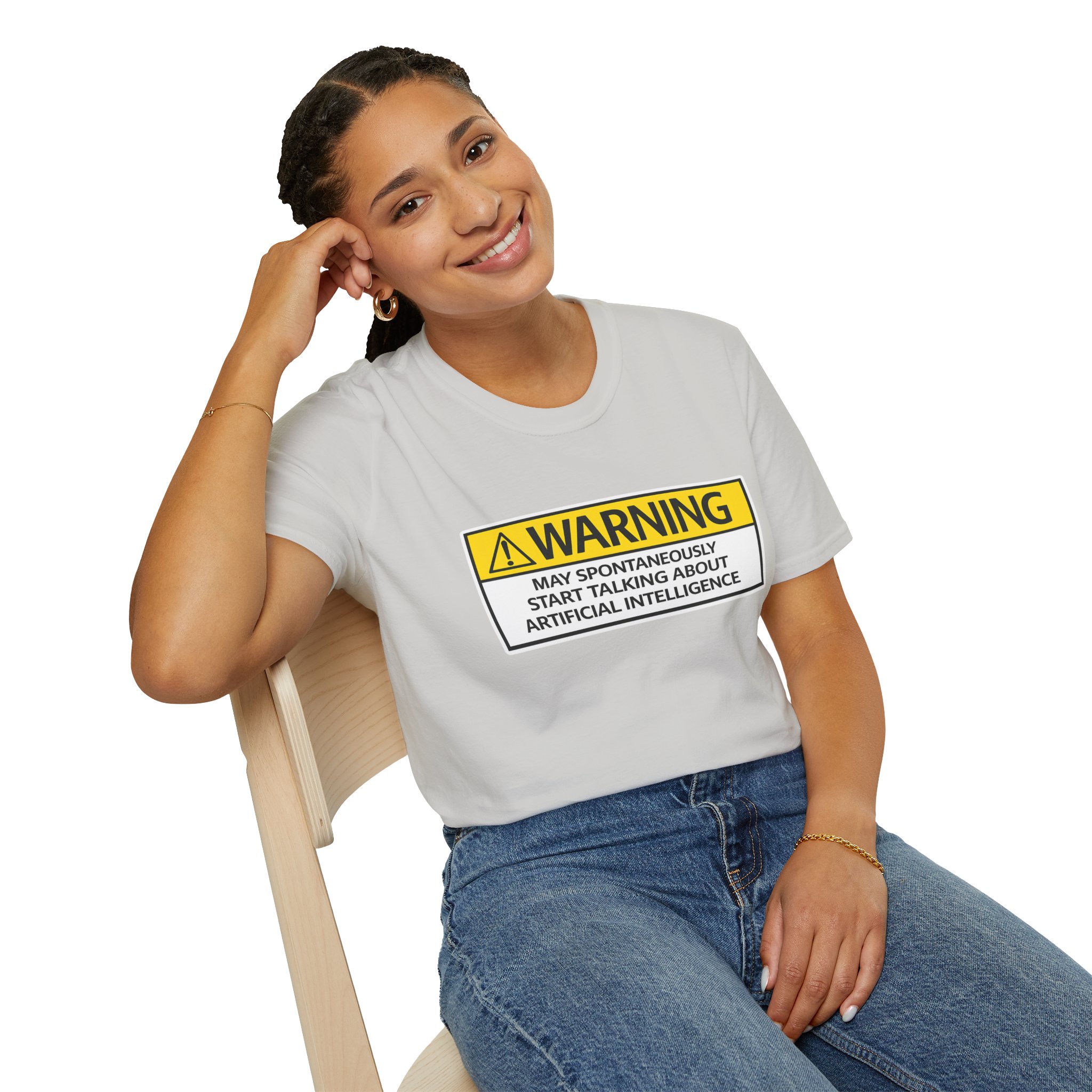 Warning May Talk About AI Tee | Funny Artificial Intelligence Shirt - Image 33