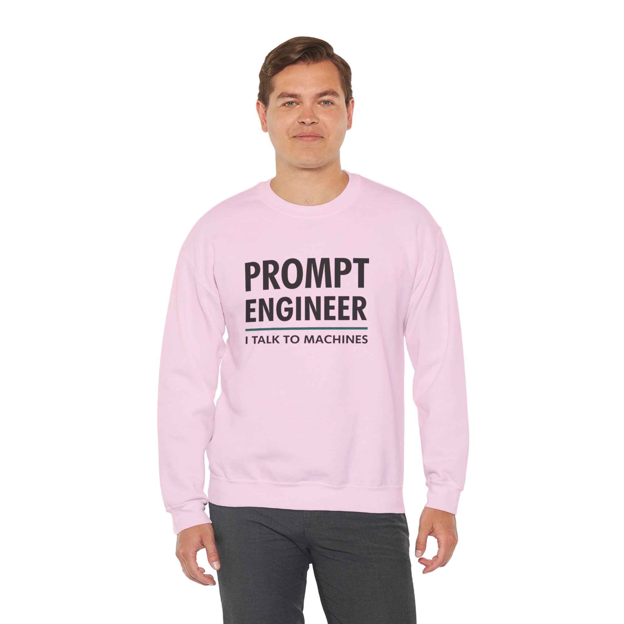 Prompt Engineer I Talk To Machines – Funny AI Job Title Crewneck - Image 78