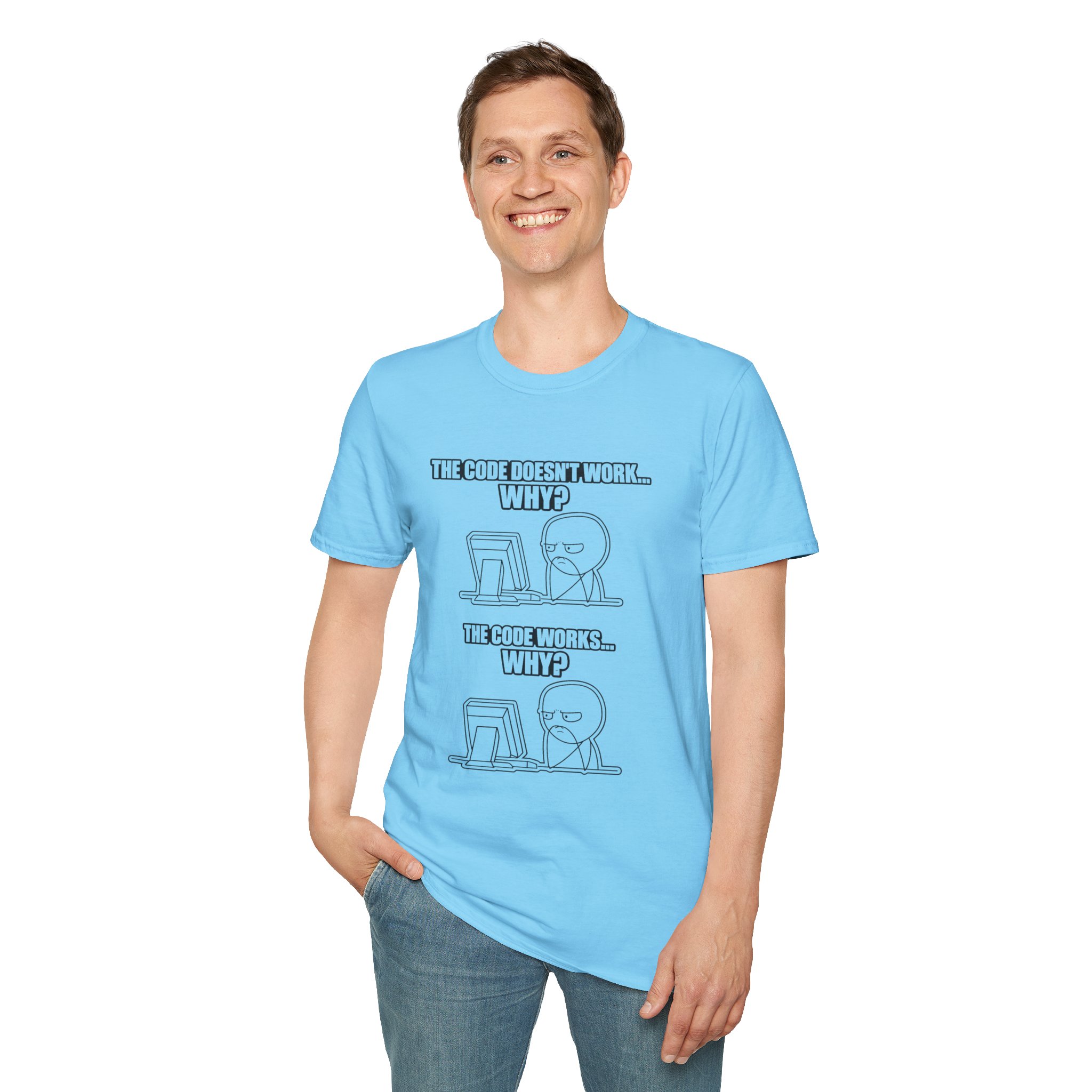 Now That Is a Powerful Cat — Funny AI Meme T-Shirt for Tech Nerds - Image 149