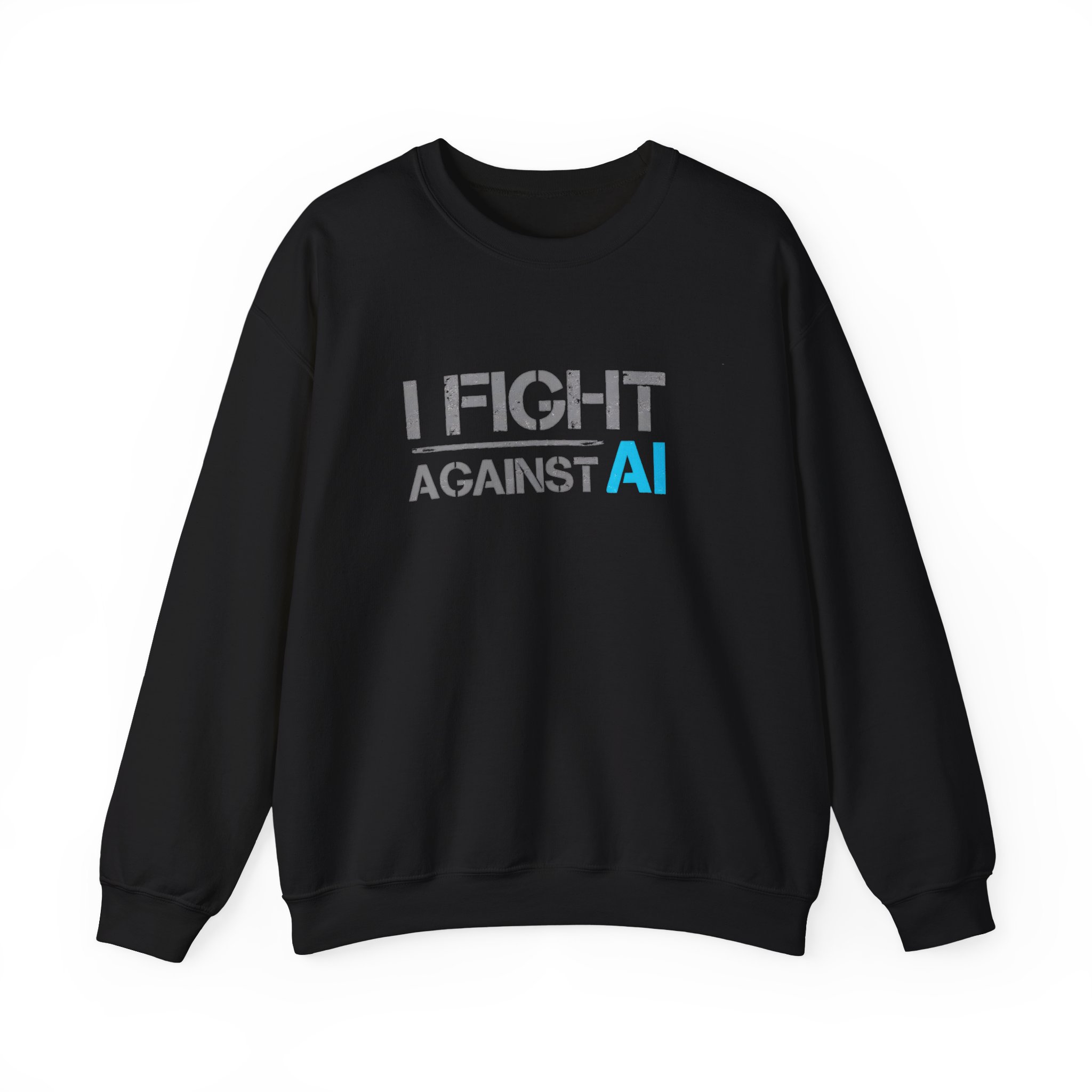 I Fight Against AI – Human Creativity Resistance Crewneck Sweatshirt - Image 19