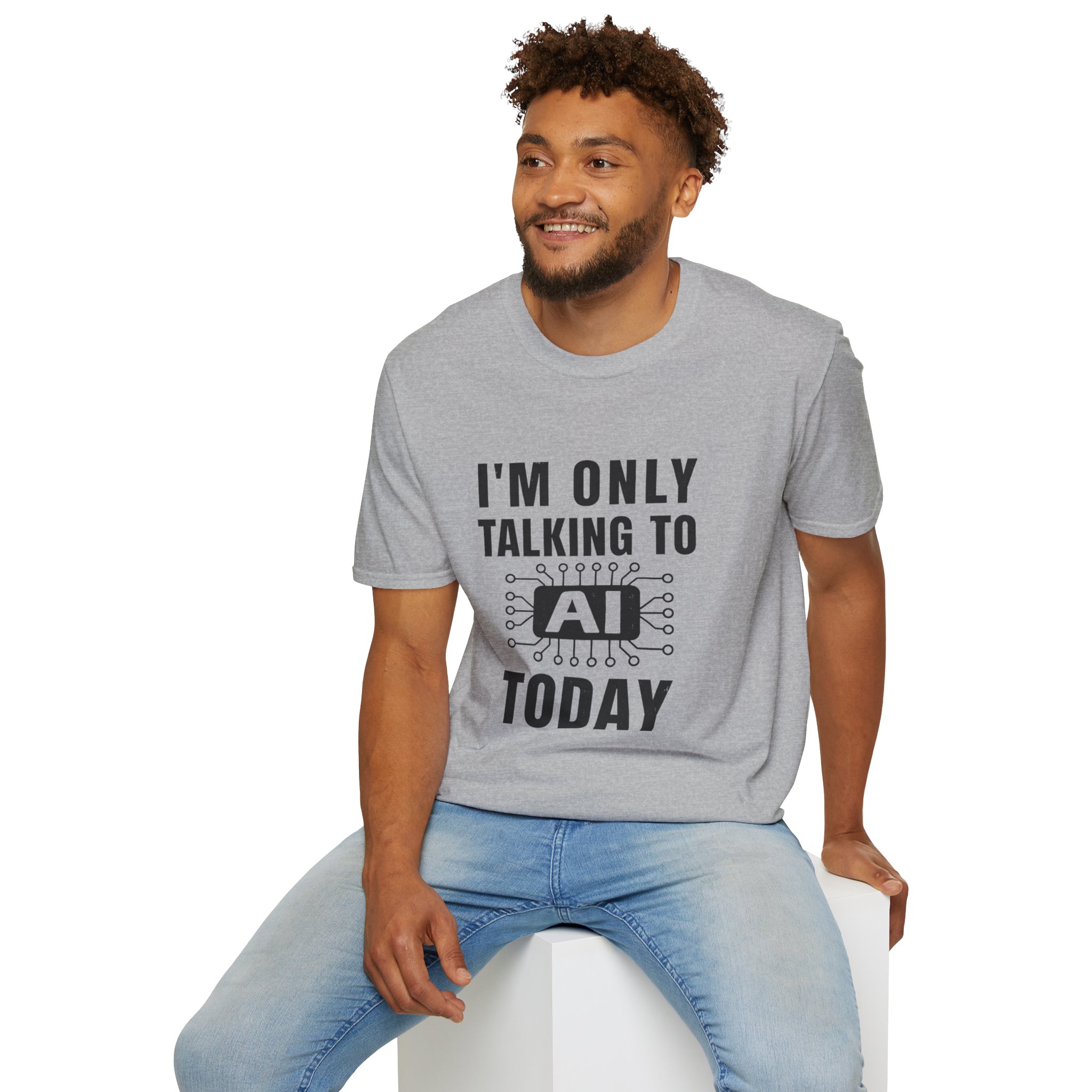 I'm Only Talking to AI Today Tee | Funny Introvert Tech Shirt - Image 8
