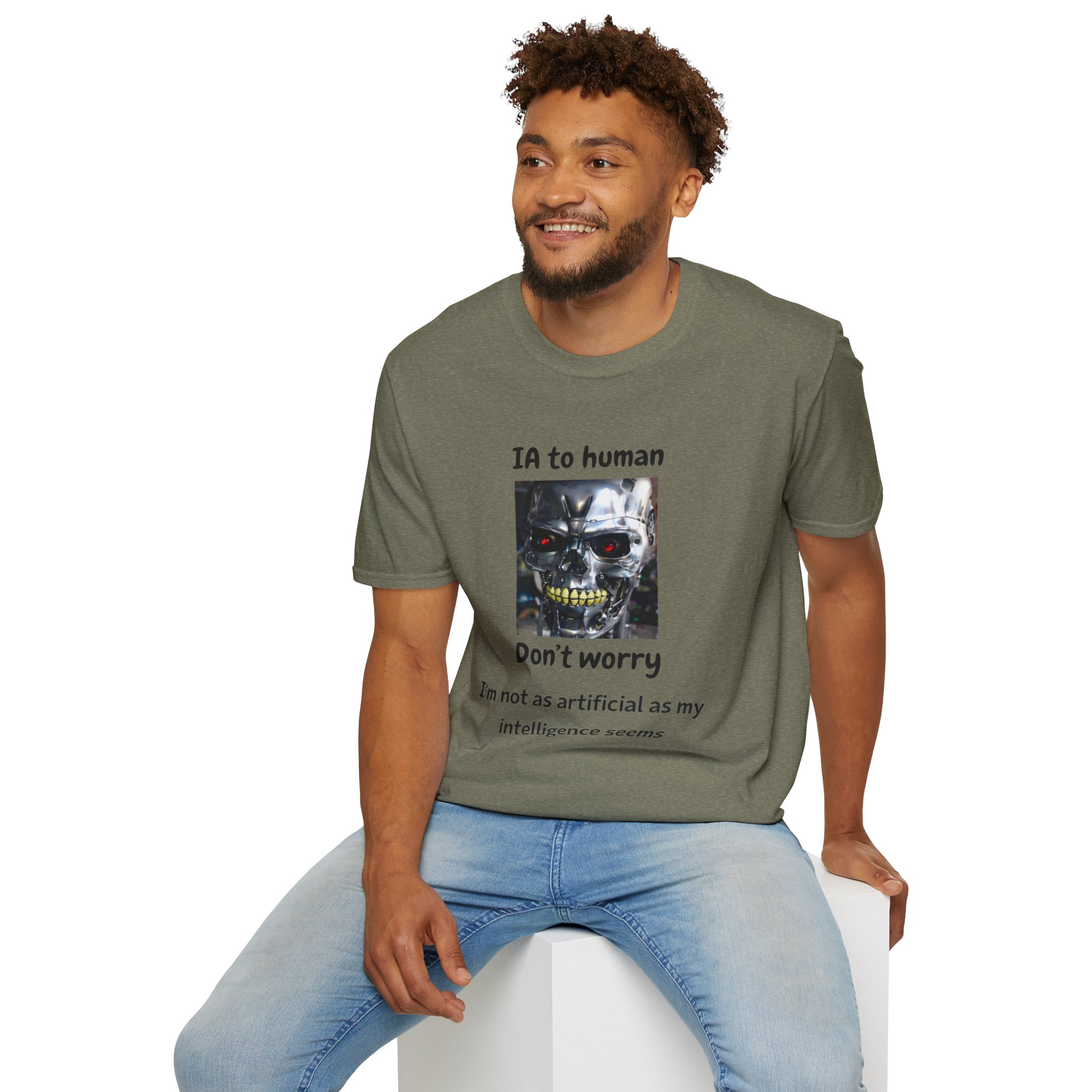 IA to Human Don't Worry — Funny AI Humor T-Shirt for Tech & Developers - Image 86