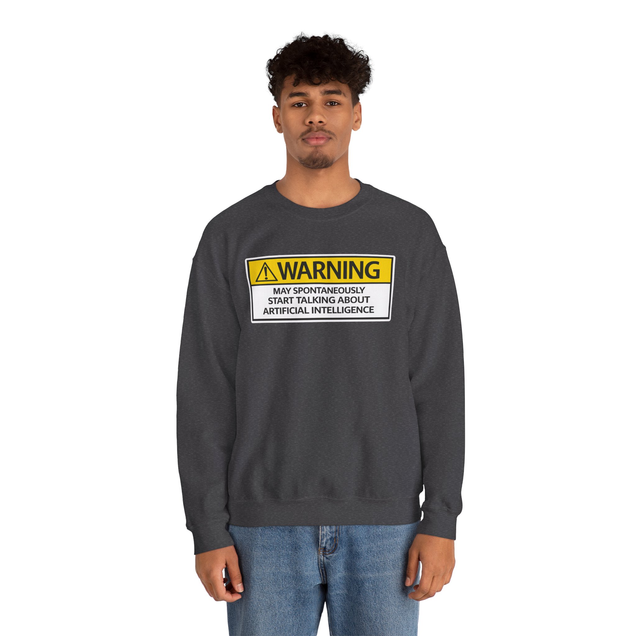 Warning May Talk About AI Sweatshirt | Funny Artificial Intelligence Hoodie - Image 61