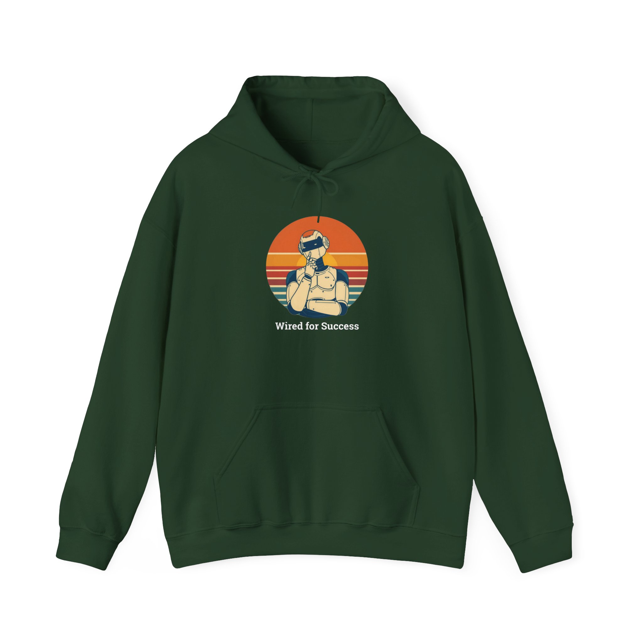 Wired for Success Retro Robot AI Hoodie Tech Gift Hooded Sweatshirt - Image 25