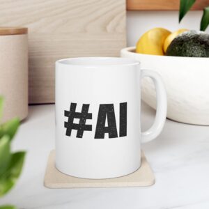 #AI Distressed Grunge Typography — Bold Tech Statement Coffee Mug (11oz, 15oz)