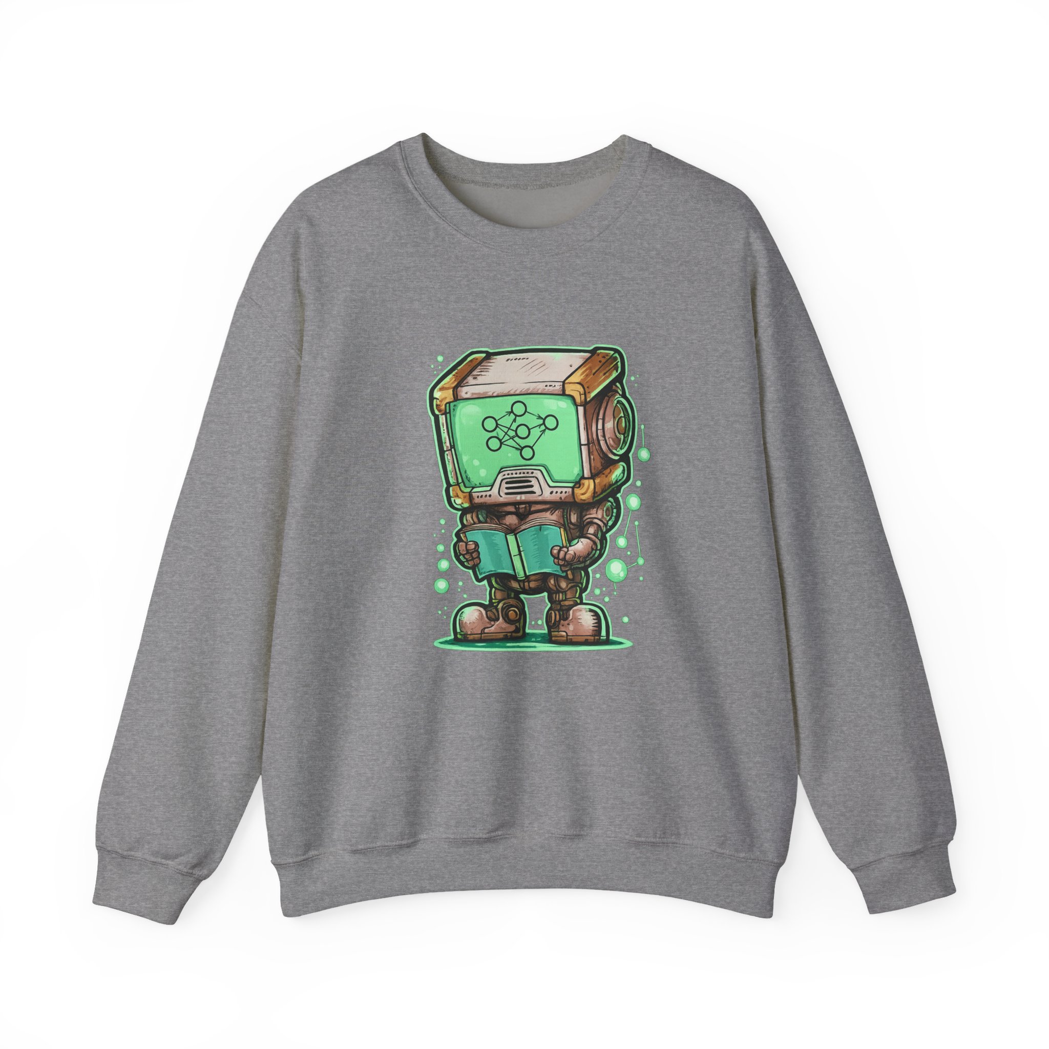 AI Robot Reading Sweatshirt | Neural Network Hoodie for ML Engineers - Image 50