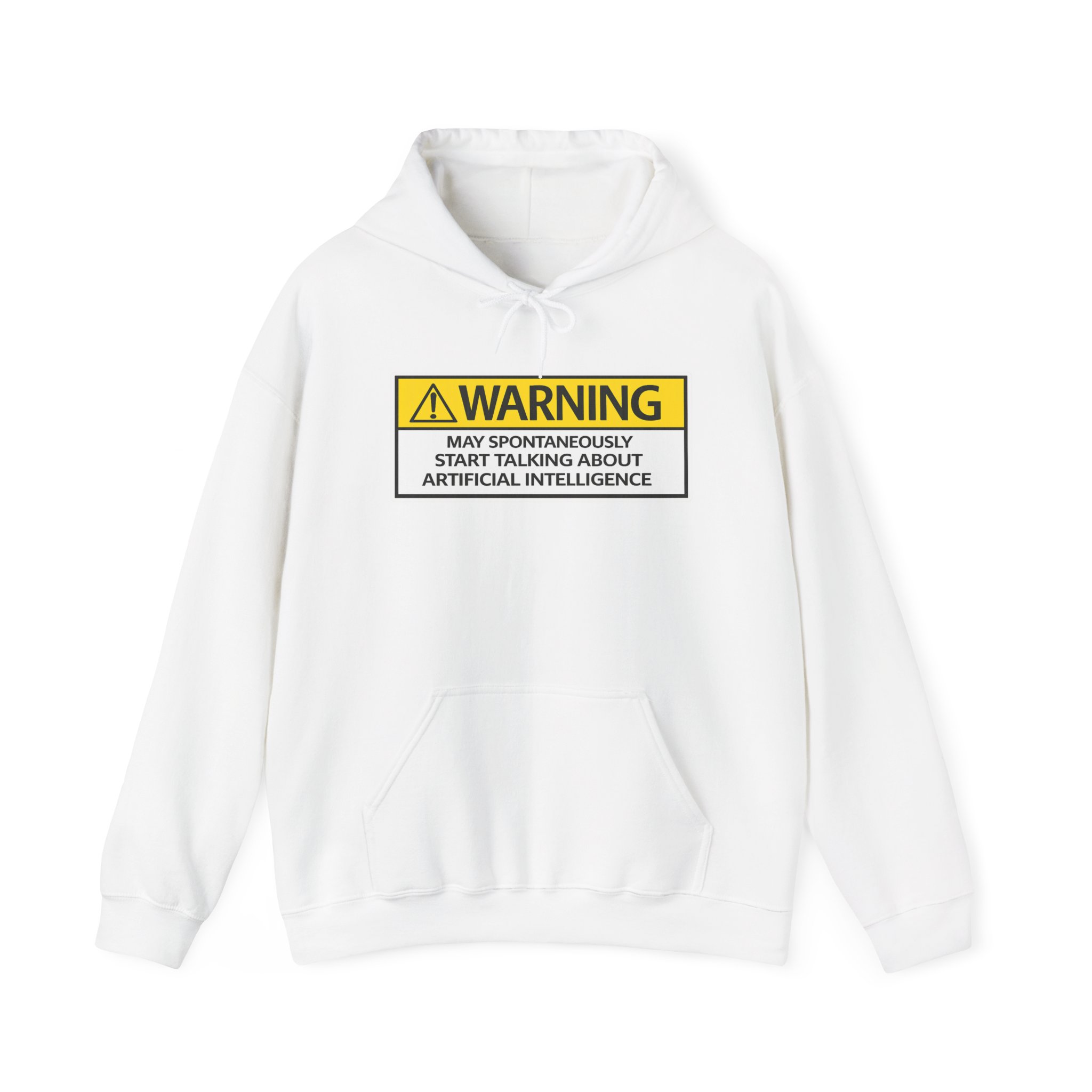 Warning May Talk About AI Hoodie | Funny Artificial Intelligence Sweatshirt - Image 14
