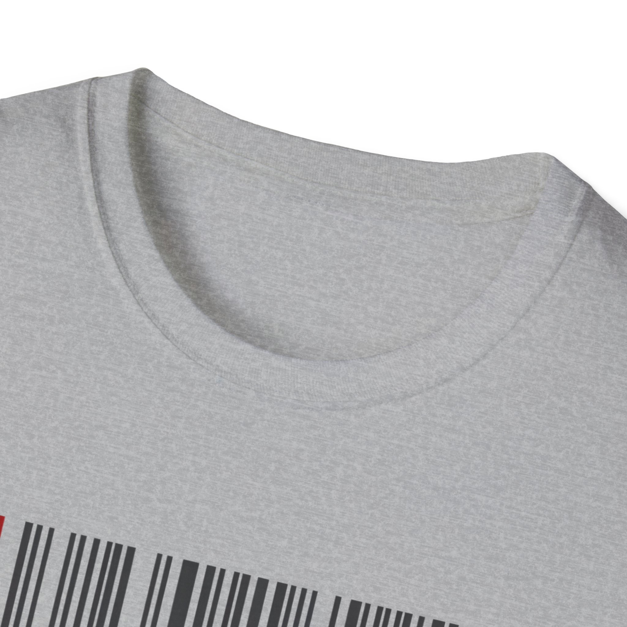 AI Generated Barcode Dark Minimalist Generative Art Graphic T-Shirt - Image 25