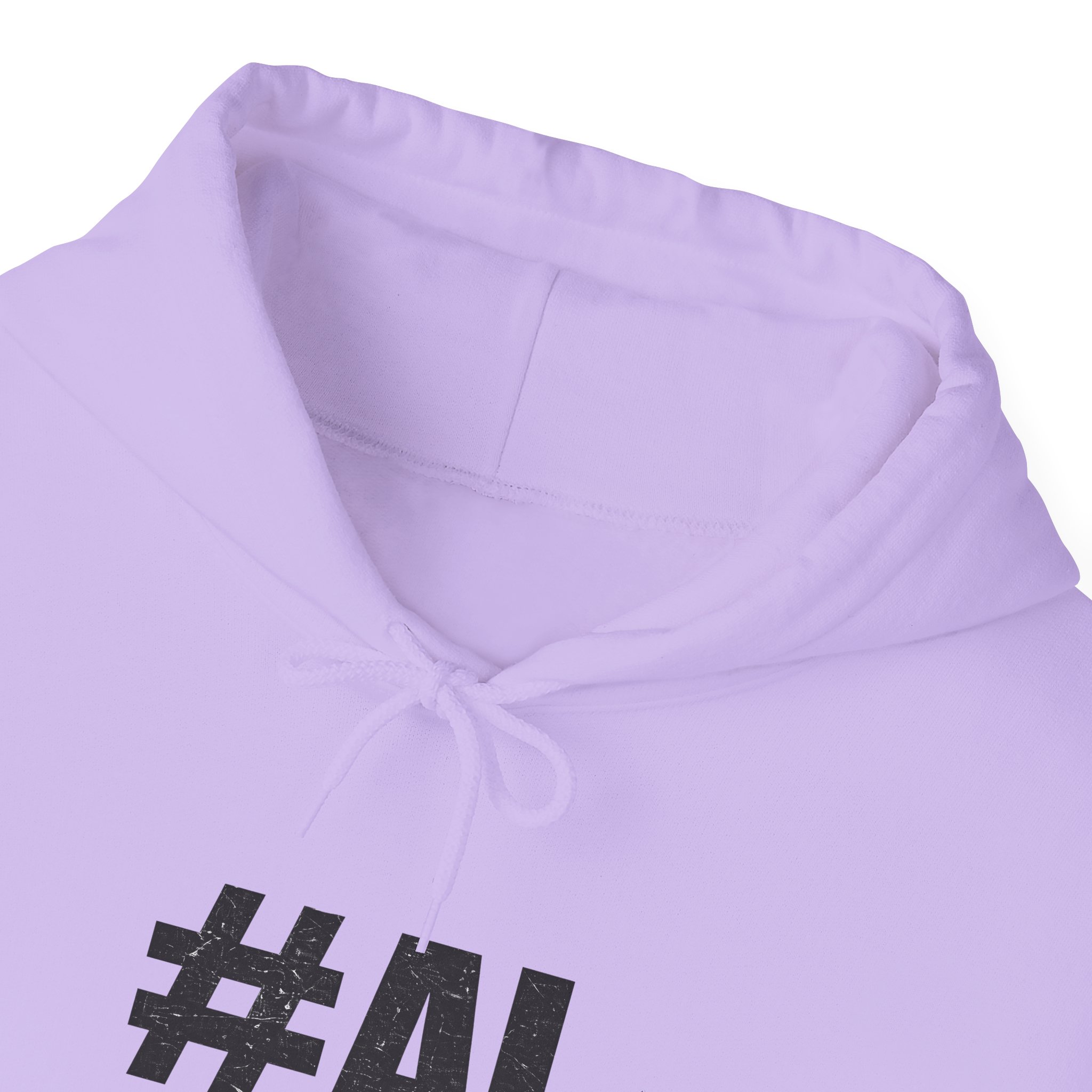 #AI Distressed Dark Minimalist Artificial Intelligence Pullover Hoodie - Image 89