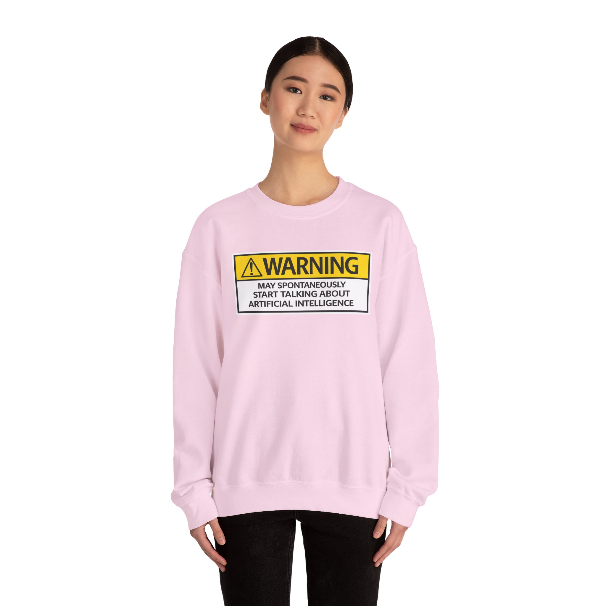 Warning May Talk About AI Sweatshirt | Funny Artificial Intelligence Hoodie - Image 88