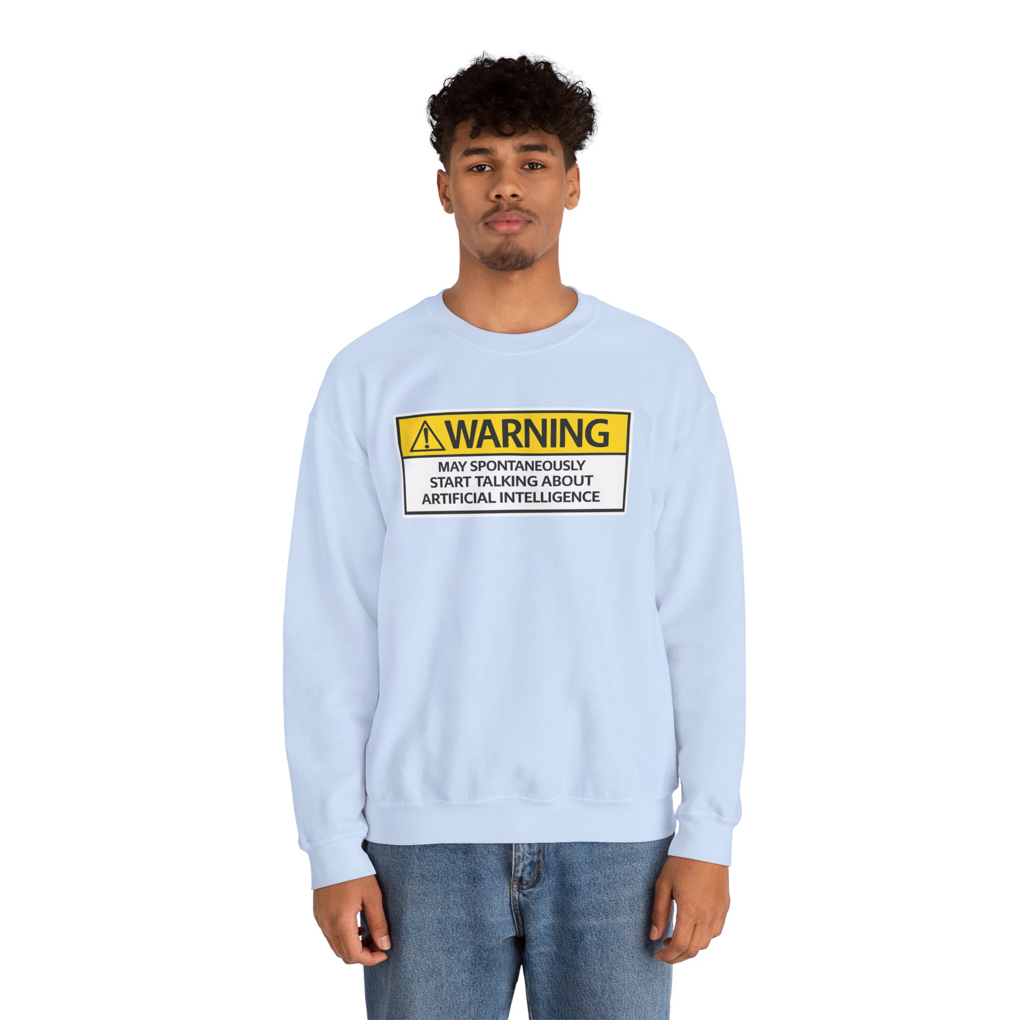 Warning May Talk About AI Sweatshirt | Funny Artificial Intelligence Hoodie - Image 68