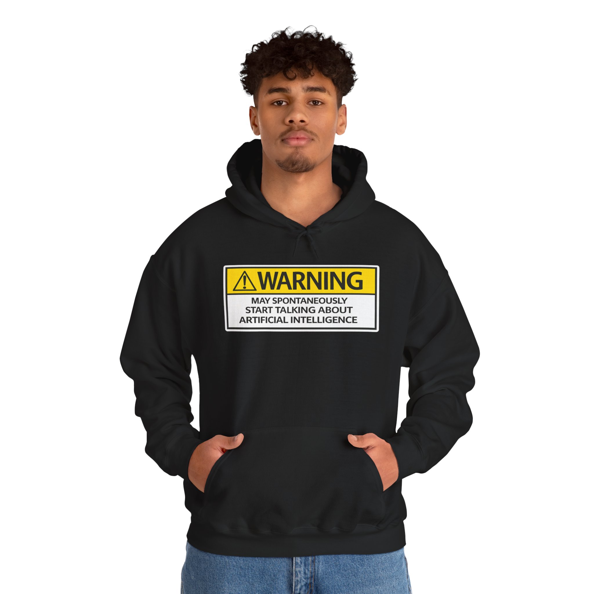 Warning May Talk About AI Hoodie | Funny Artificial Intelligence Sweatshirt - Image 53