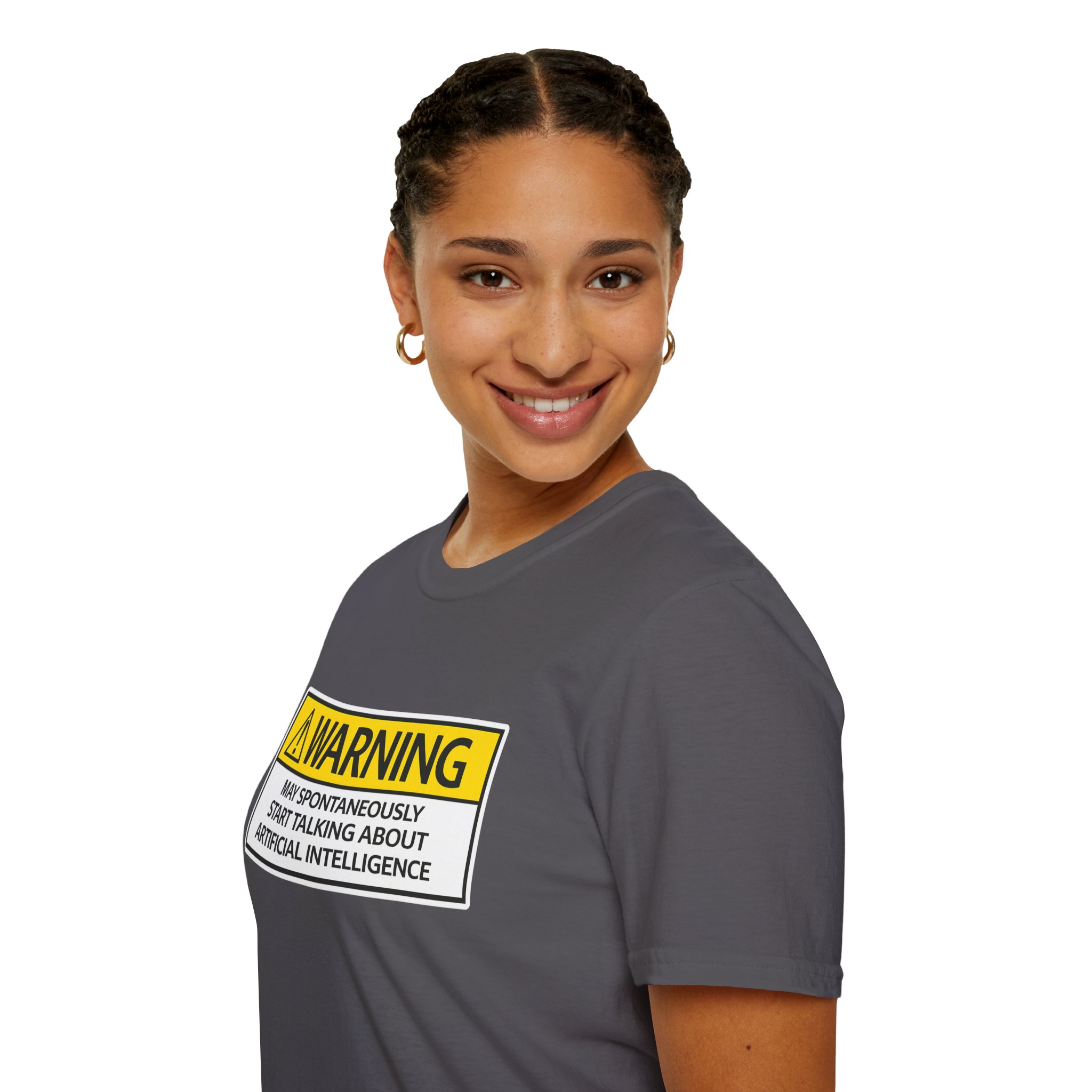 Warning May Talk About AI Tee | Funny Artificial Intelligence Shirt - Image 77
