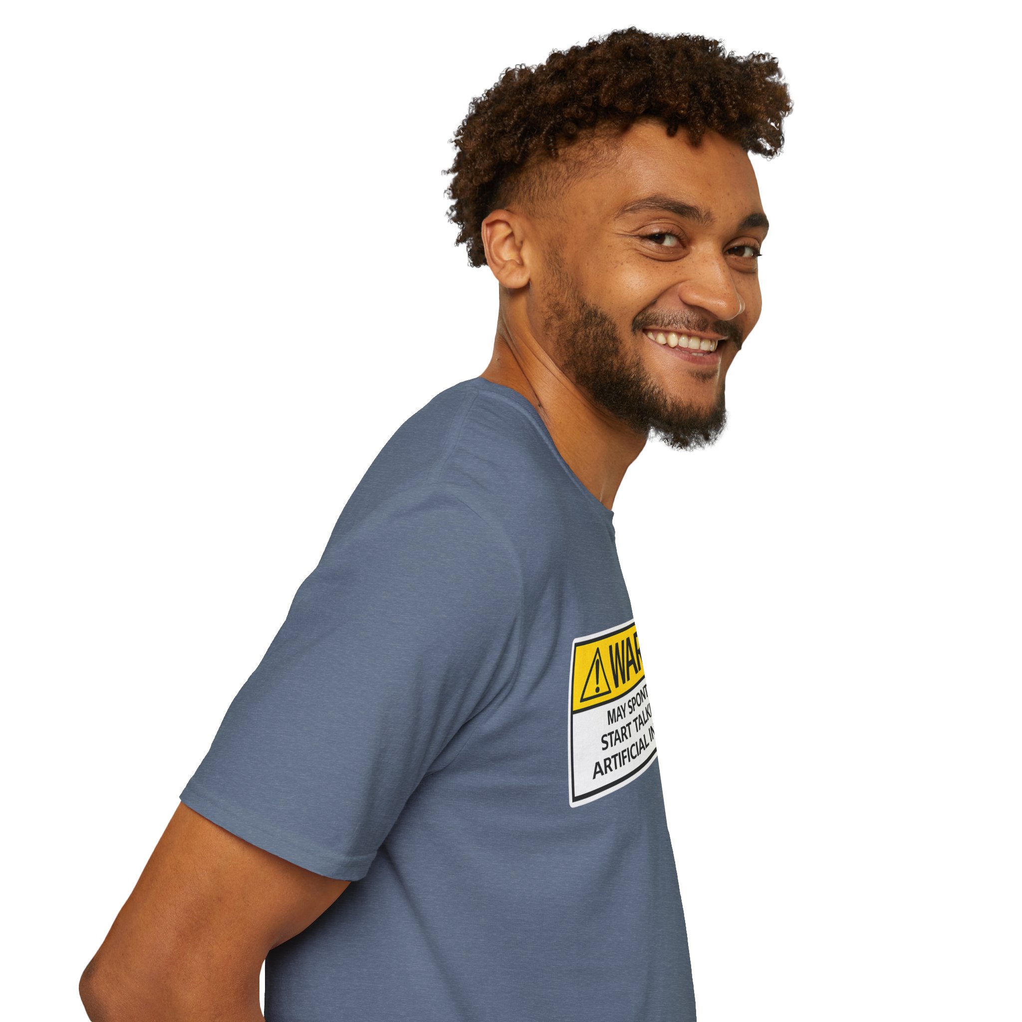 Warning May Talk About AI Tee | Funny Artificial Intelligence Shirt - Image 70
