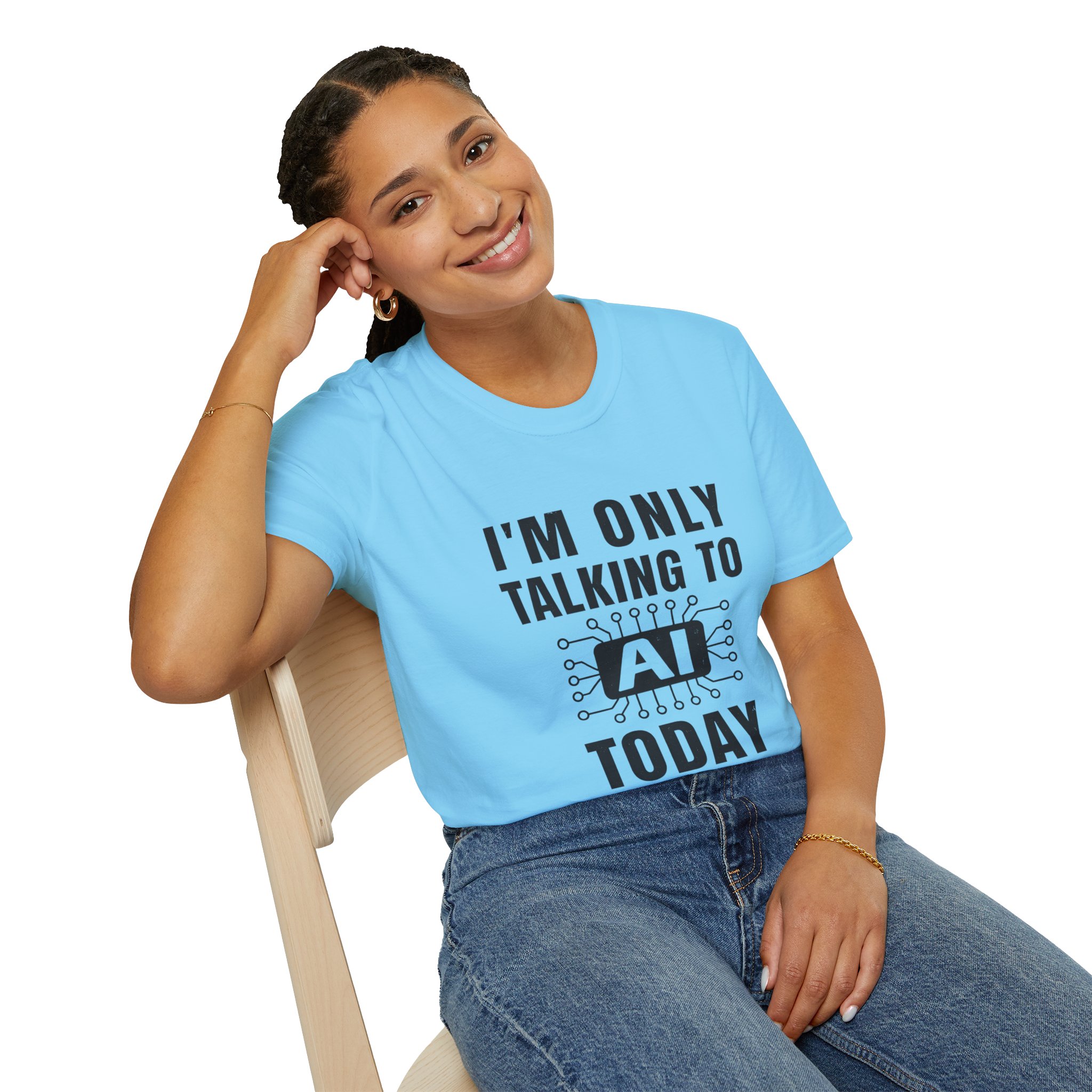 I'm Only Talking to AI Today Tee | Funny Introvert Tech Shirt - Image 96