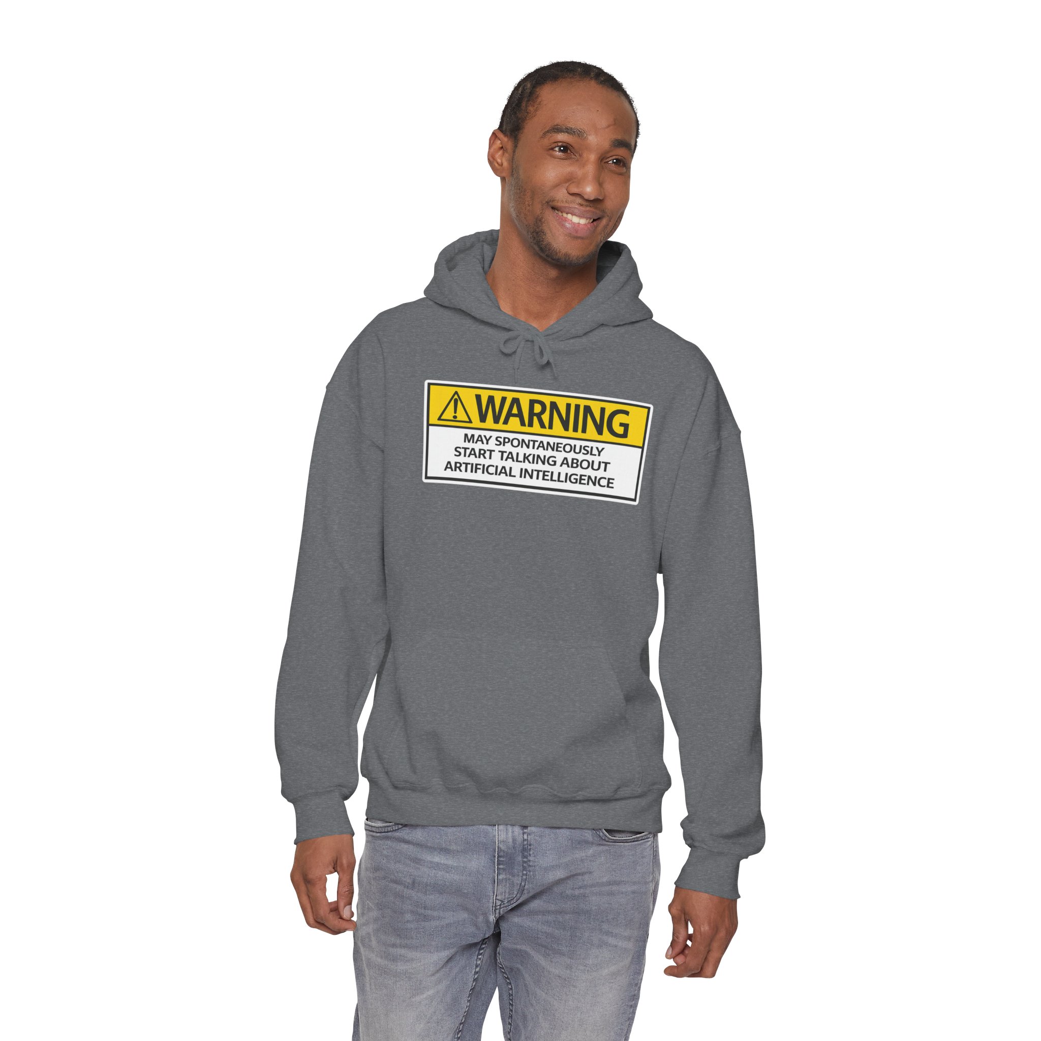 Warning May Talk About AI Hoodie | Funny Artificial Intelligence Sweatshirt - Image 90