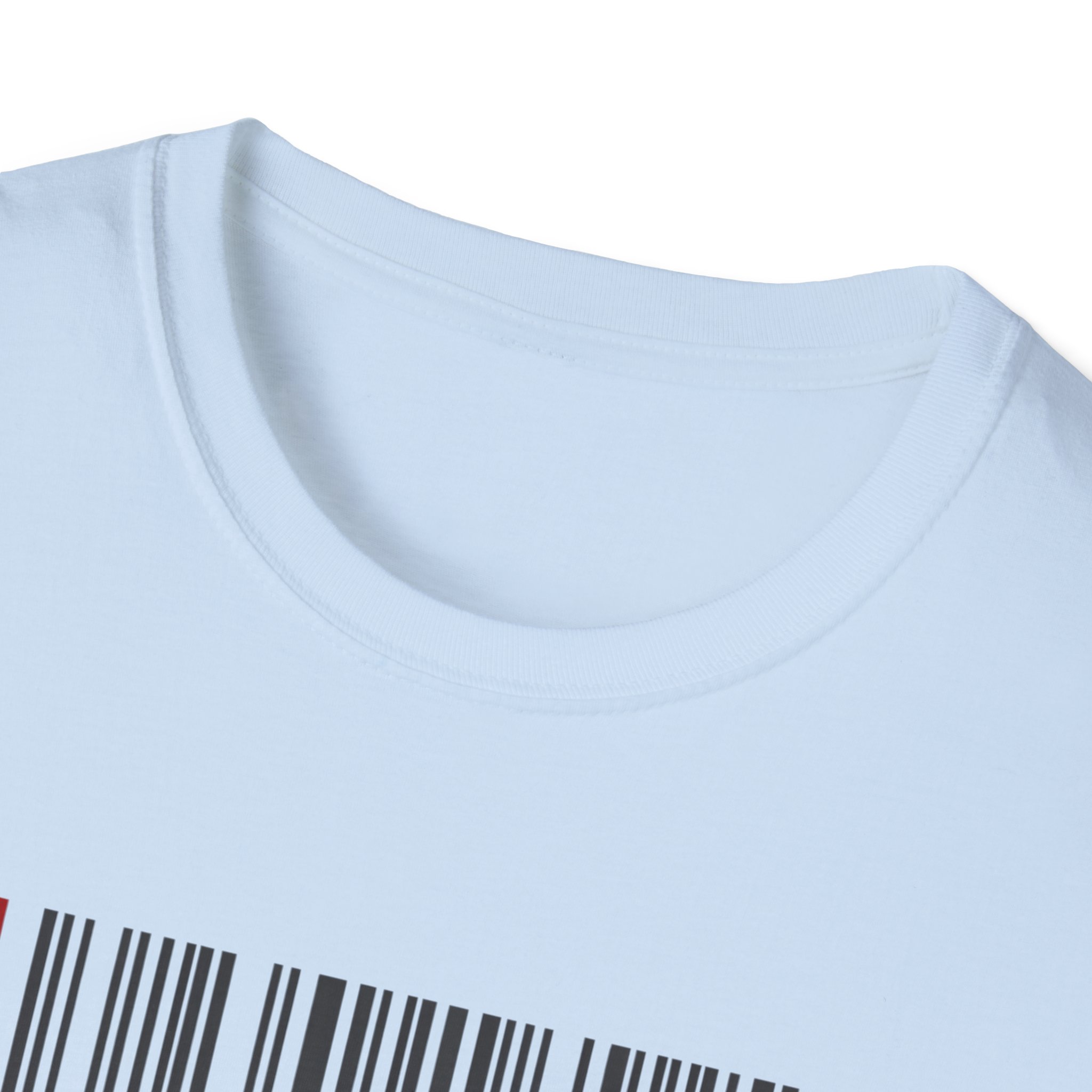 AI Generated Barcode Dark Minimalist Generative Art Graphic T-Shirt - Image 80