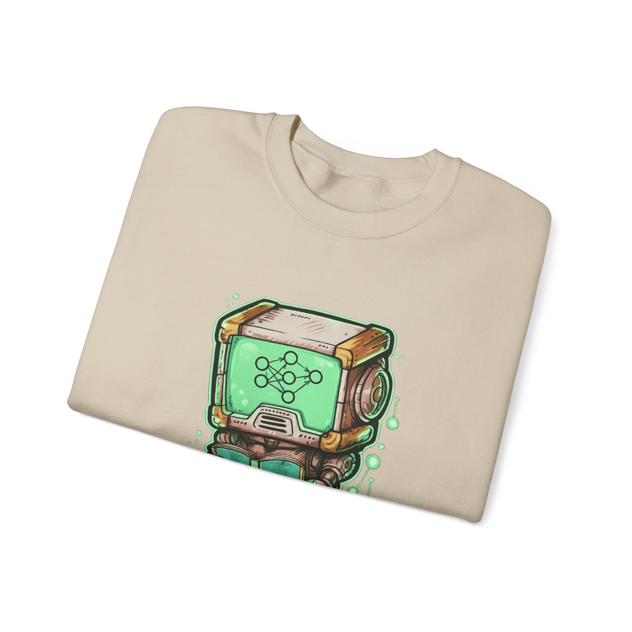 AI Robot Reading Sweatshirt | Neural Network Hoodie for ML Engineers - Image 31