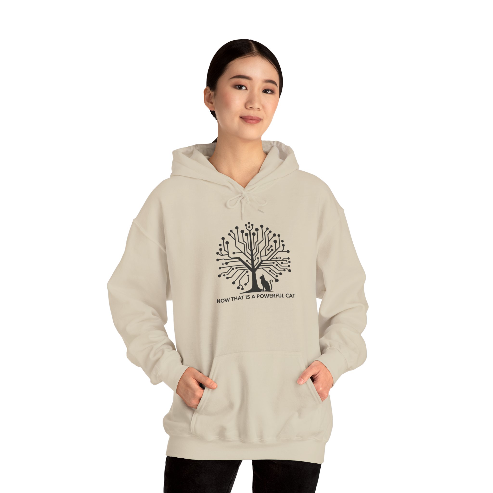 Neural Tree Cat Hoodie | AI Nature Pullover for Developers & Cat Lovers - Image 7