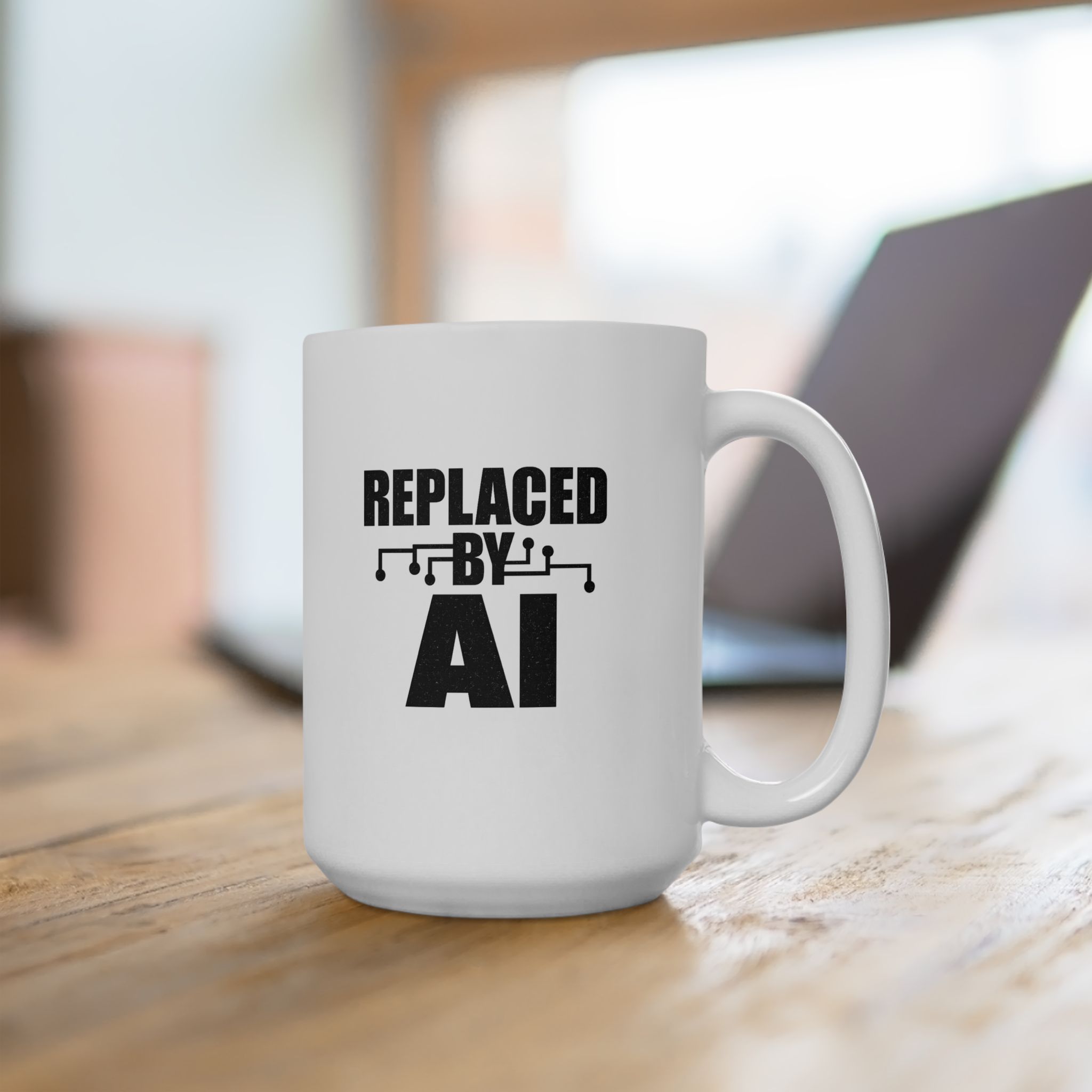 Replaced By AI Funny Circuit Board — Dark Humor Tech Coffee Mug Gift (11oz, 15oz) - Image 10