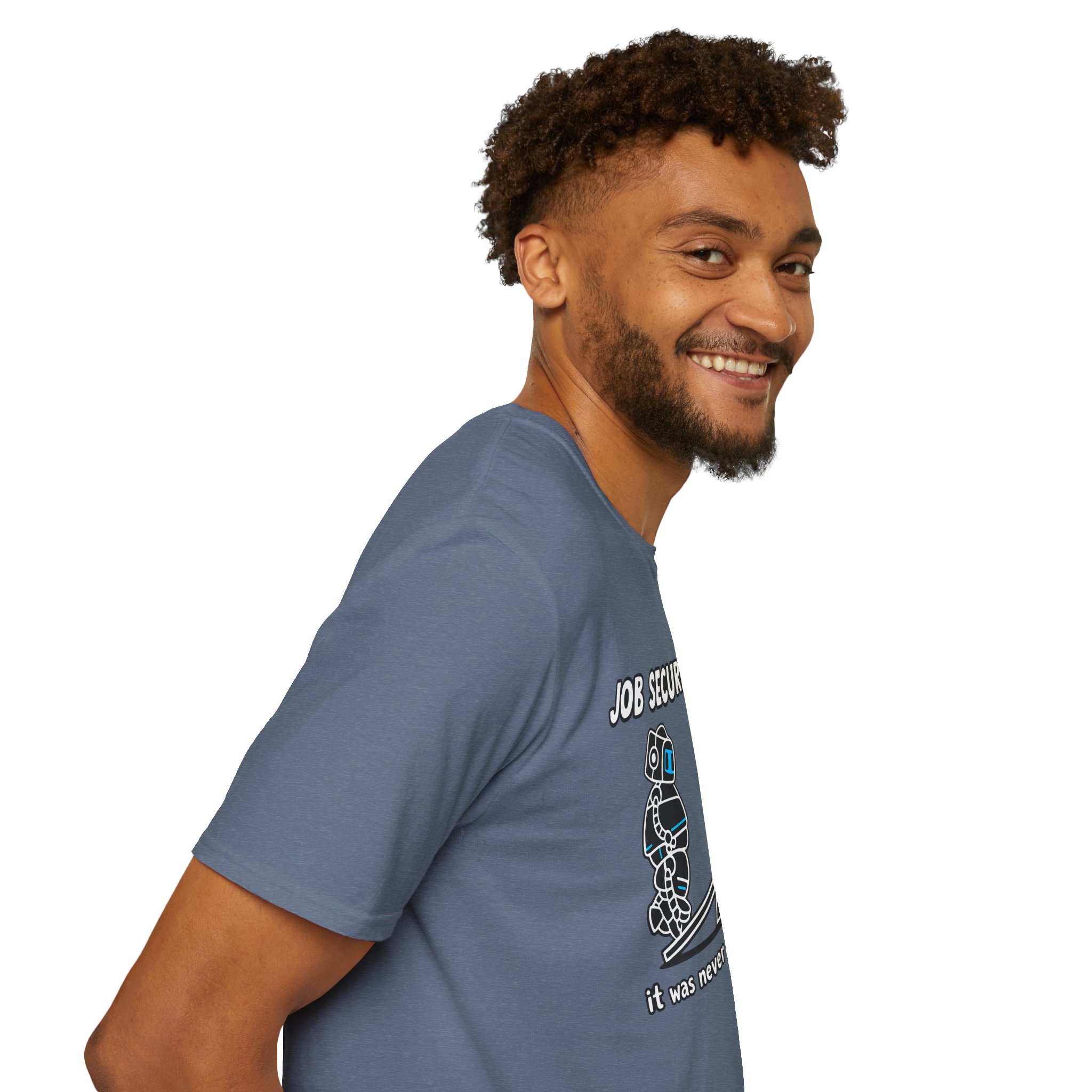 POV You're An AI And It's Monday – Funny Tired Robot Graphic T-Shirt - Image 108